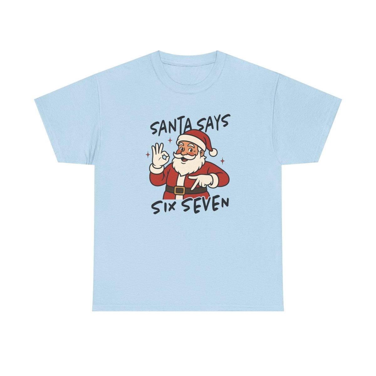 Christmas Teen T-Shirt - Santa Says Six Seven | T-Shirt by atgodanddesigns
