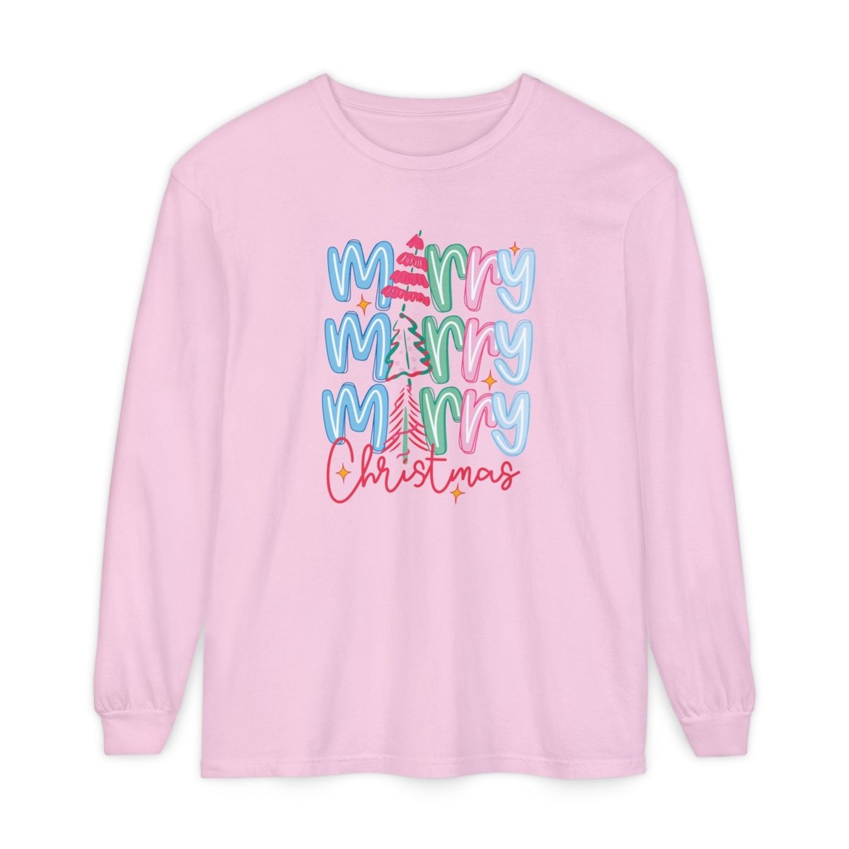 Christmas Unisex Adult & Teen Long Sleeve - Merry Merry Merry Christmas | Long - sleeve by atgodanddesigns