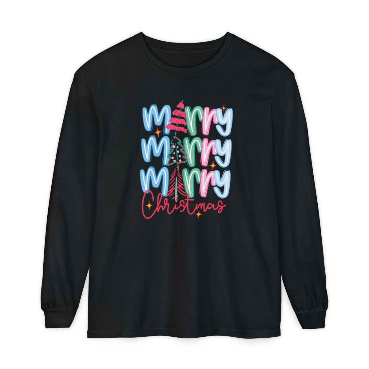 Christmas Unisex Adult & Teen Long Sleeve - Merry Merry Merry Christmas | Long - sleeve by atgodanddesigns