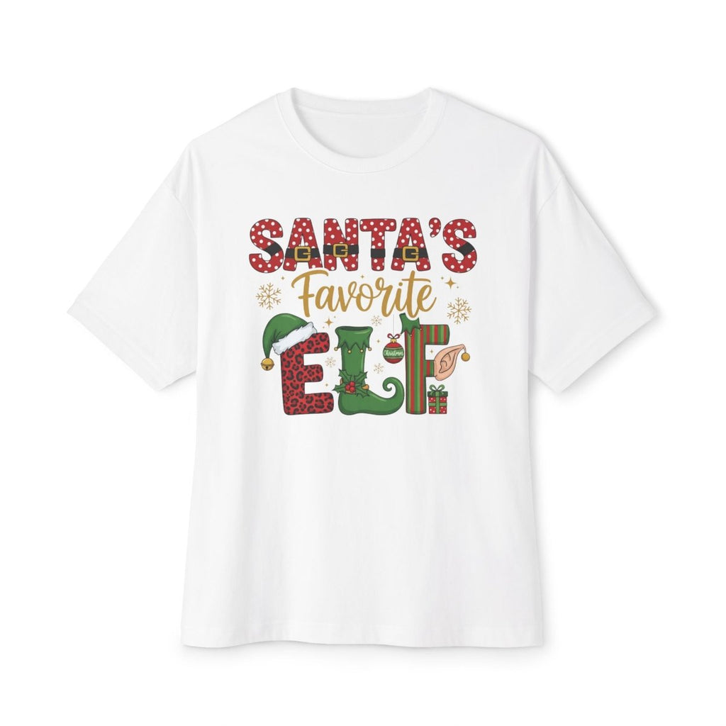 Christmas Unisex Adult & Teen T-Shirt - Santa's Favorite Elf | T-Shirt by atgodanddesigns