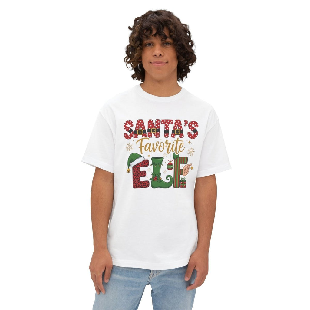 Christmas Unisex Adult & Teen T-Shirt - Santa's Favorite Elf | T-Shirt by atgodanddesigns