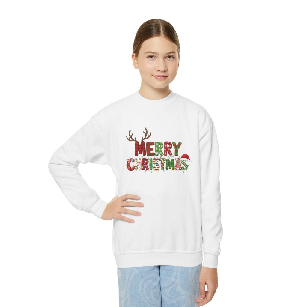 Christmas Unisex Youth Sweatshirt - Merry Christmas | Kids clothes by atgodanddesigns