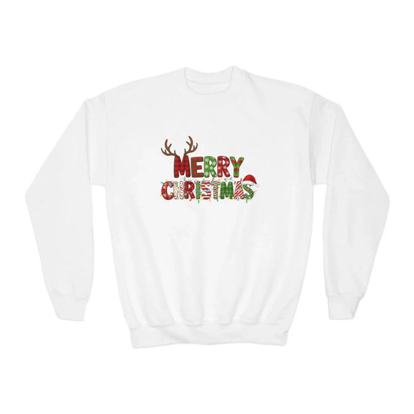 Christmas Unisex Youth Sweatshirt - Merry Christmas | Kids clothes by atgodanddesigns