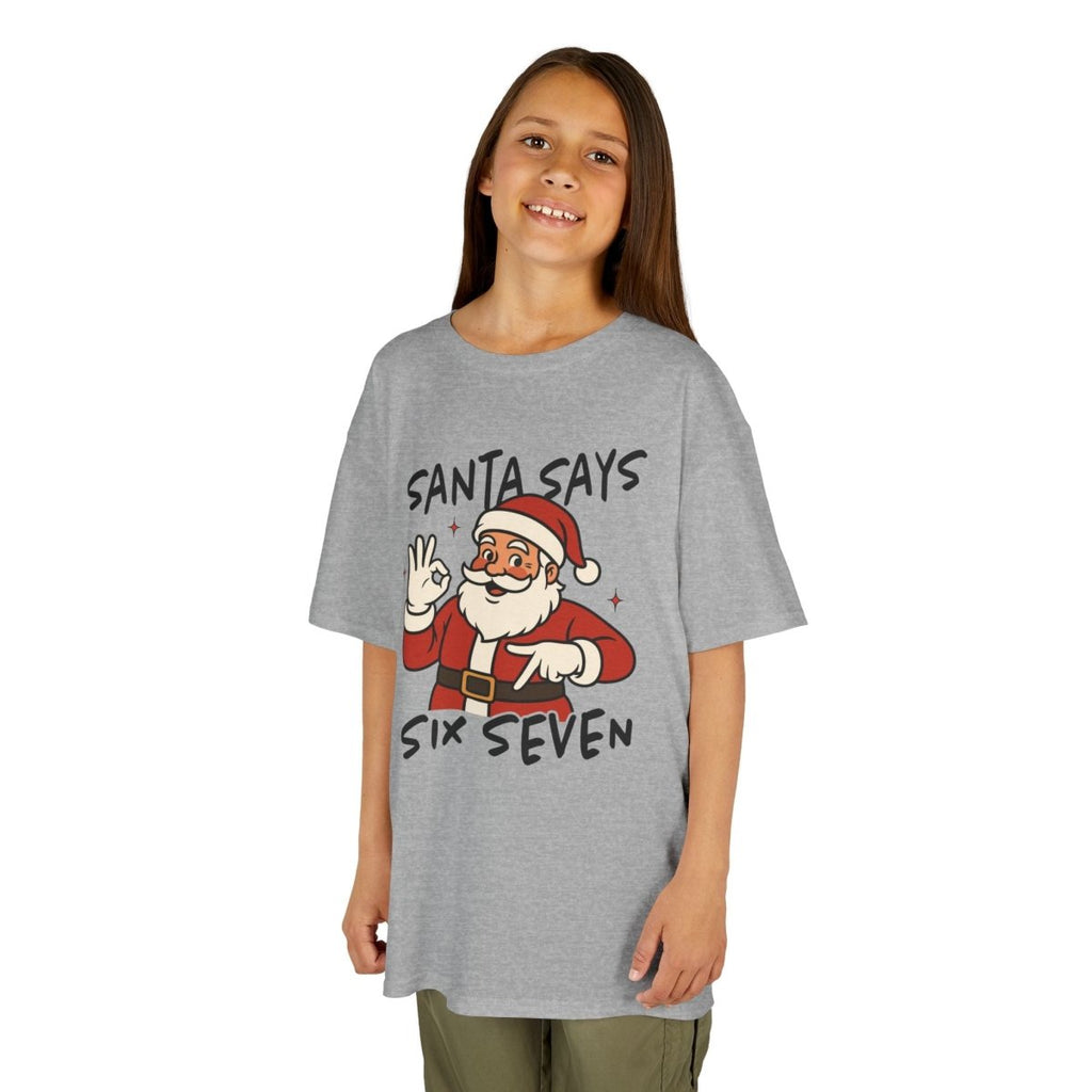 Christmas Unisex Youth T-Shirt - Santa Says Six Seven | Kids clothes by atgodanddesigns