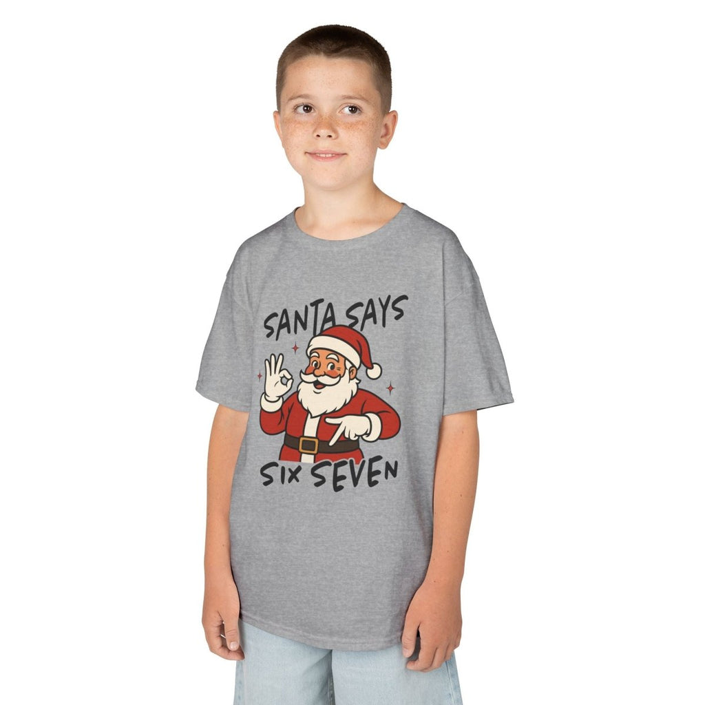 Christmas Unisex Youth T-Shirt - Santa Says Six Seven | Kids clothes by atgodanddesigns