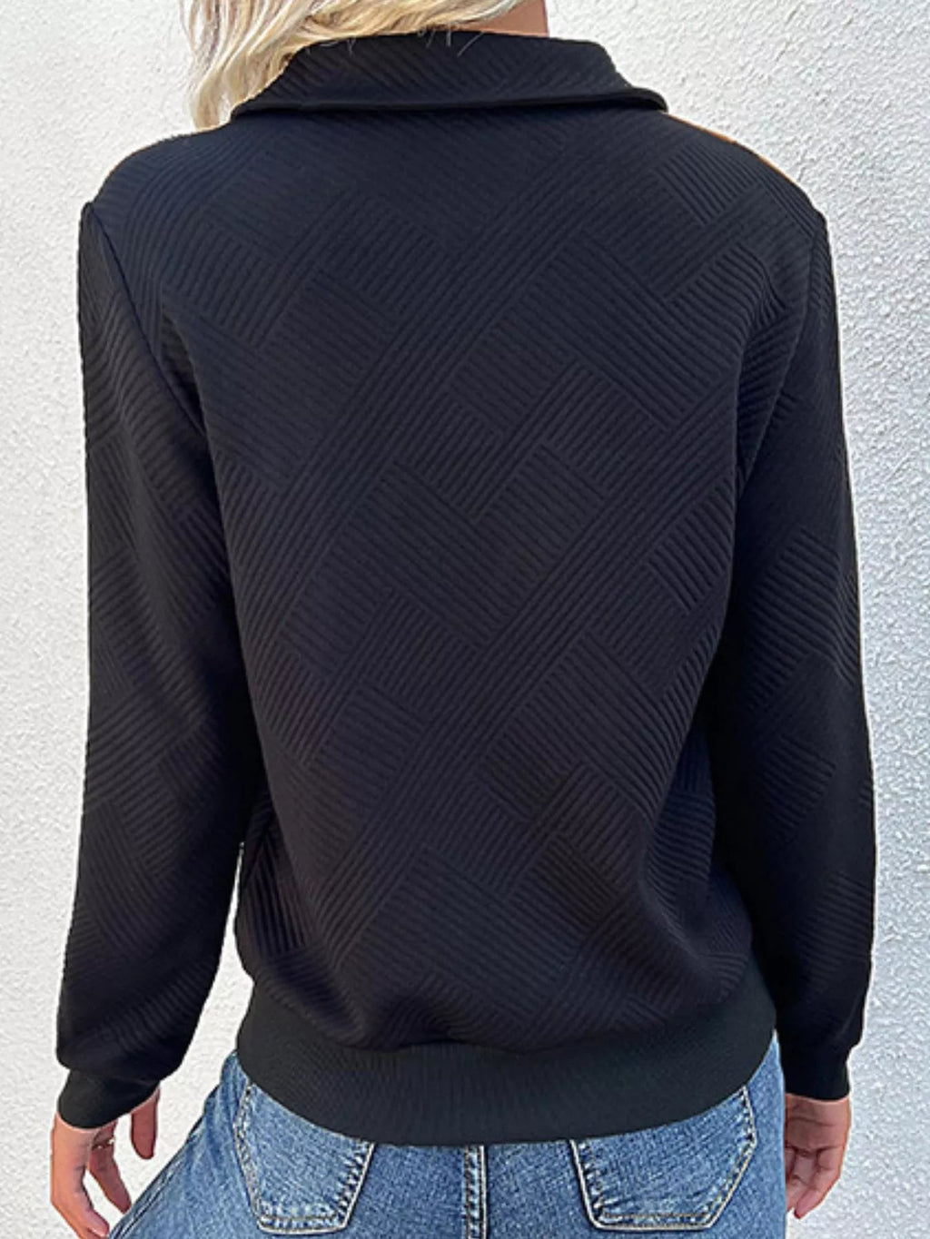 Color Block Texture Long Sleeve Sweatshirt | by atgodanddesigns