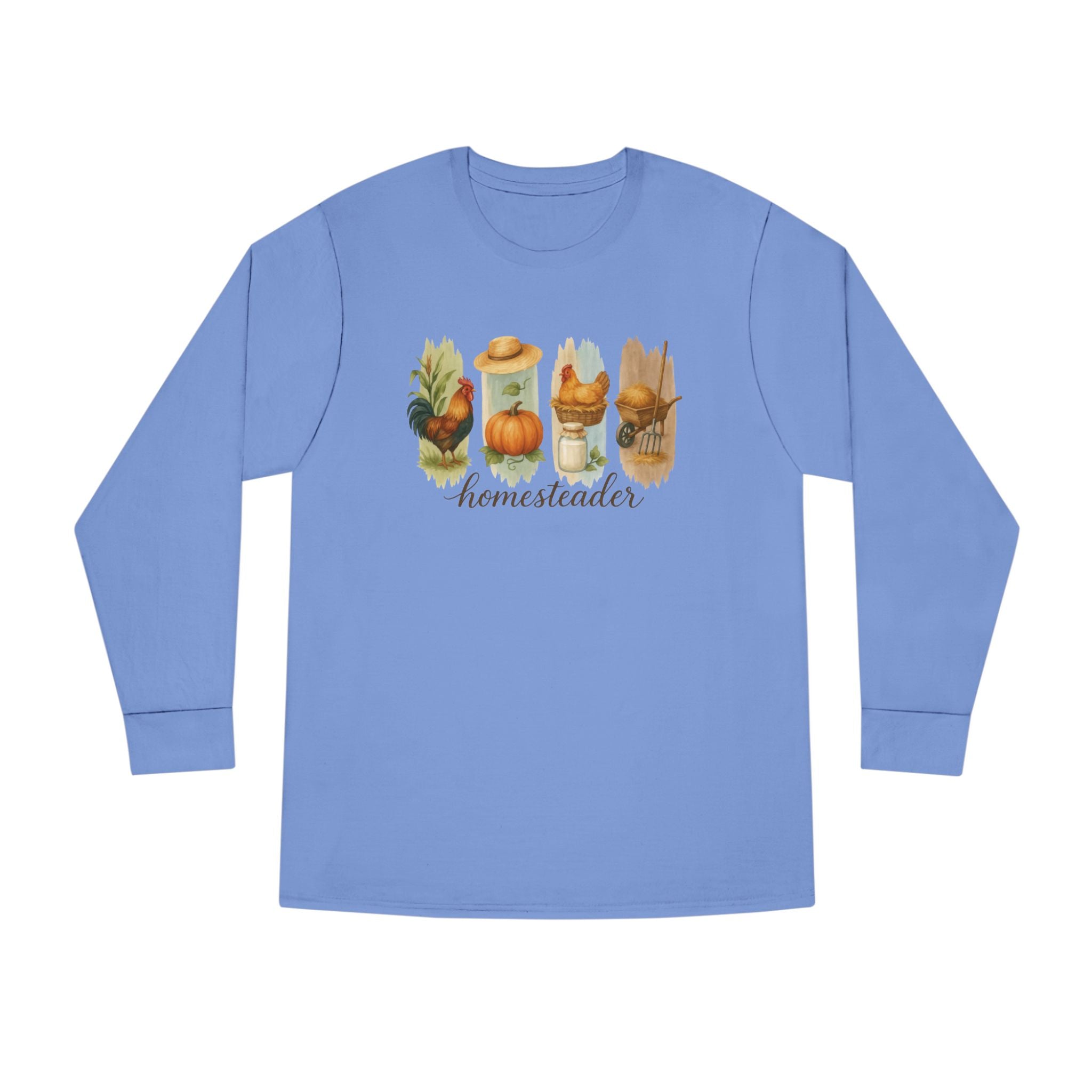 Country Charm Women’s Watercolor Long Sleeve Tee | Long - sleeve by atgodanddesigns