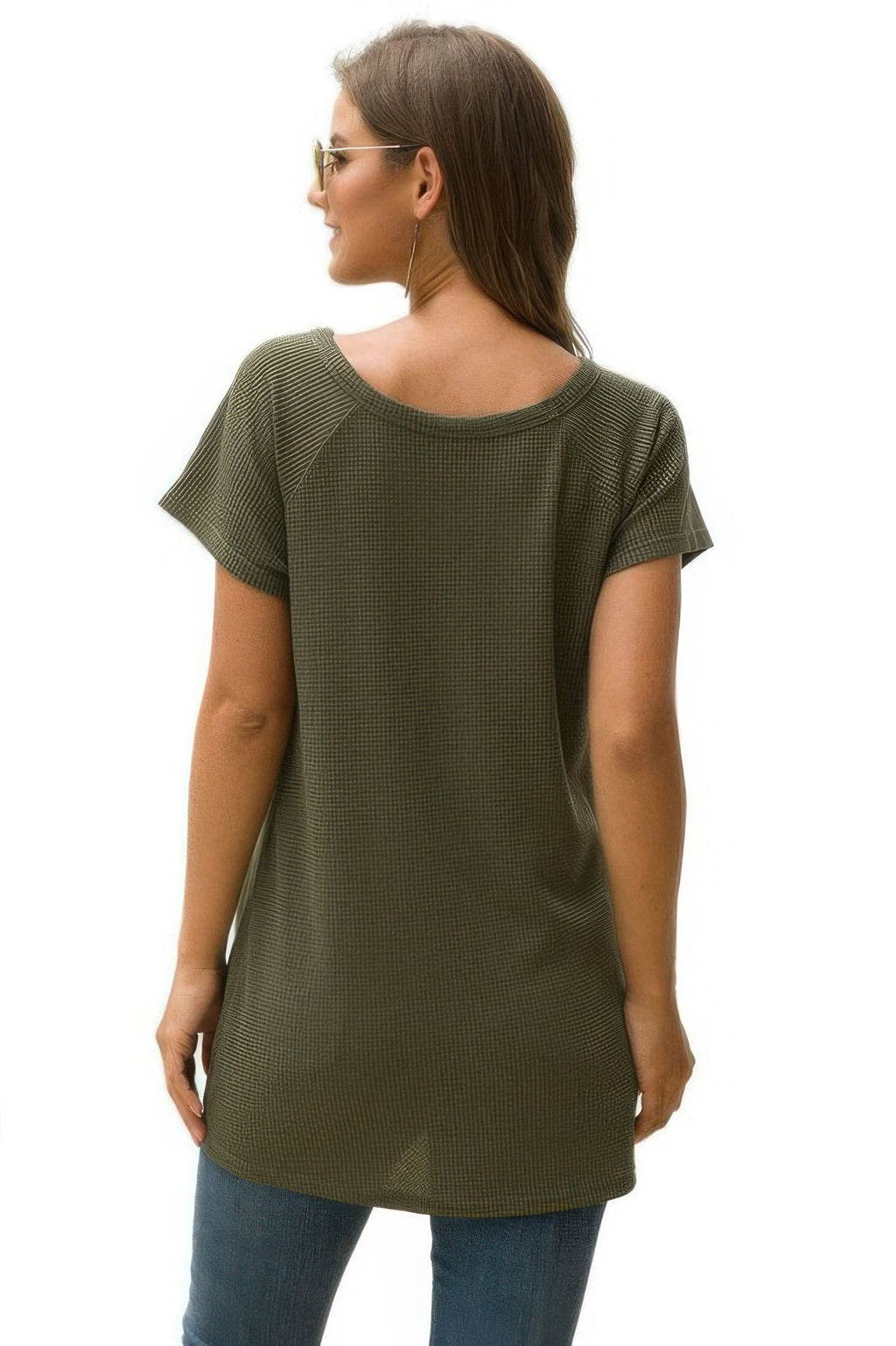 Crew Neck Solid Color Tunic Tops | by atgodanddesigns