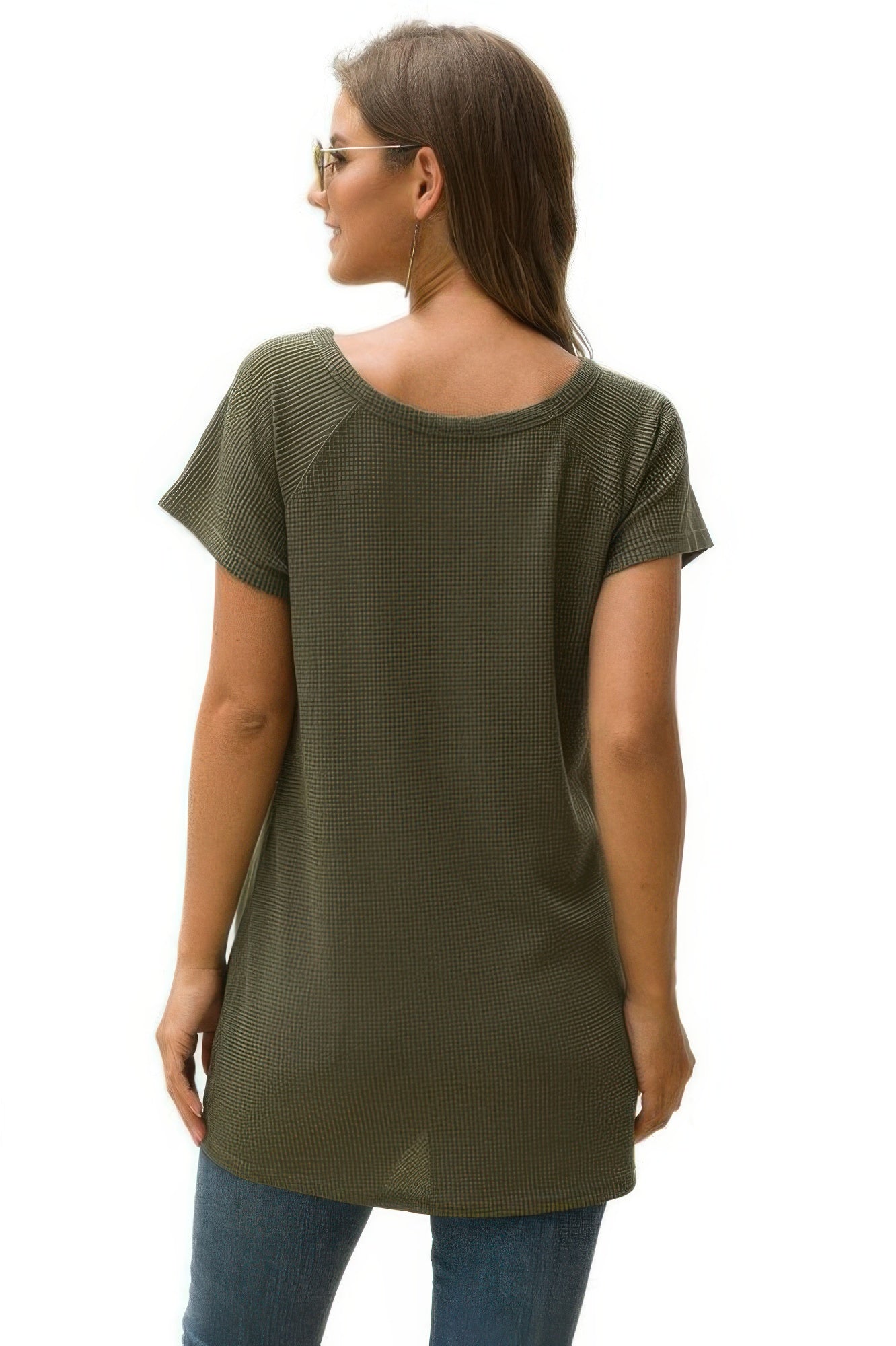 Crew Neck Solid Color Tunic Tops | by atgodanddesigns
