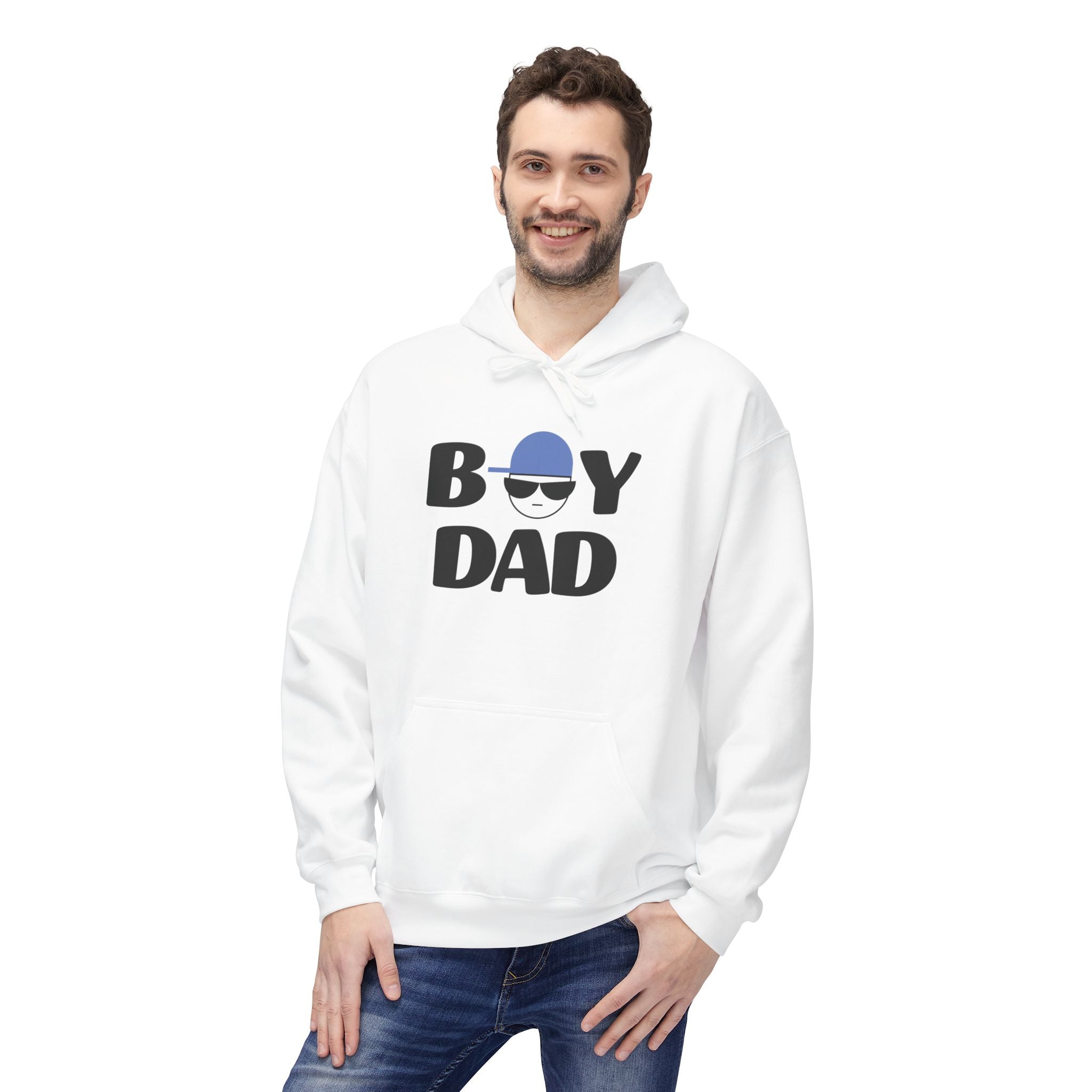 Dad Fleece Hoodie - Boy Dad | Hoodie by atgodanddesigns