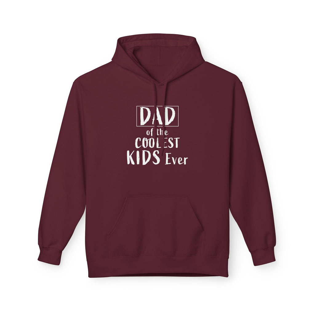 Dad Fleece Hoodie - Dad Of The Coolest Kids Ever | Hoodie by atgodanddesigns