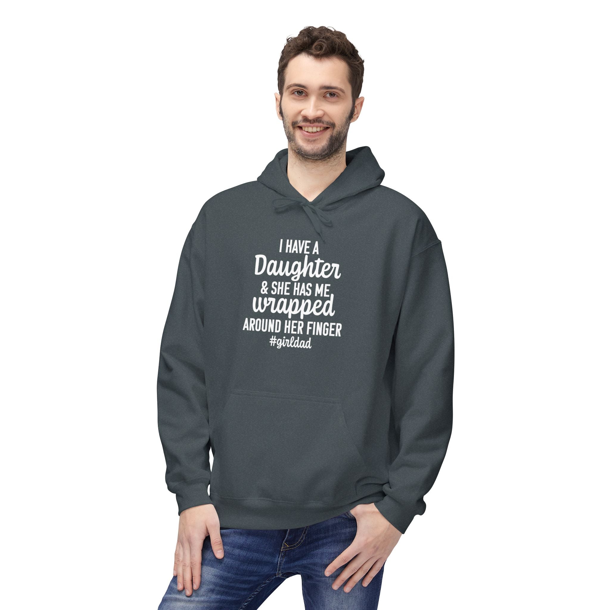 Dad Fleece Hoodie - I Have A Daughter | Hoodie by atgodanddesigns