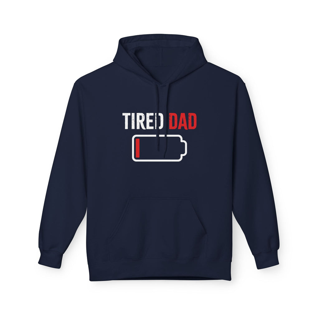 Dad Fleece Hoodie - Tired Dad | Hoodie by atgodanddesigns