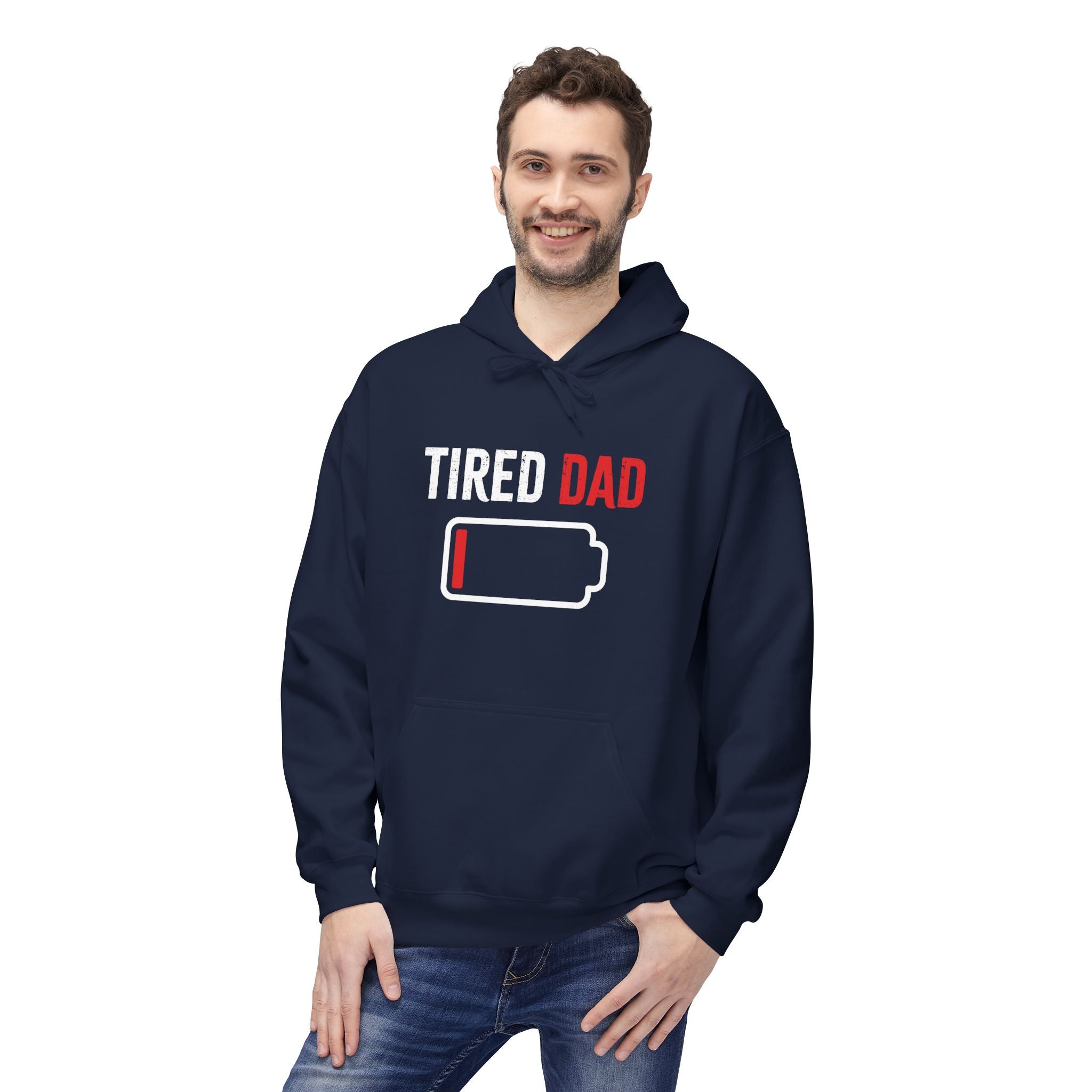 Dad Fleece Hoodie - Tired Dad | Hoodie by atgodanddesigns
