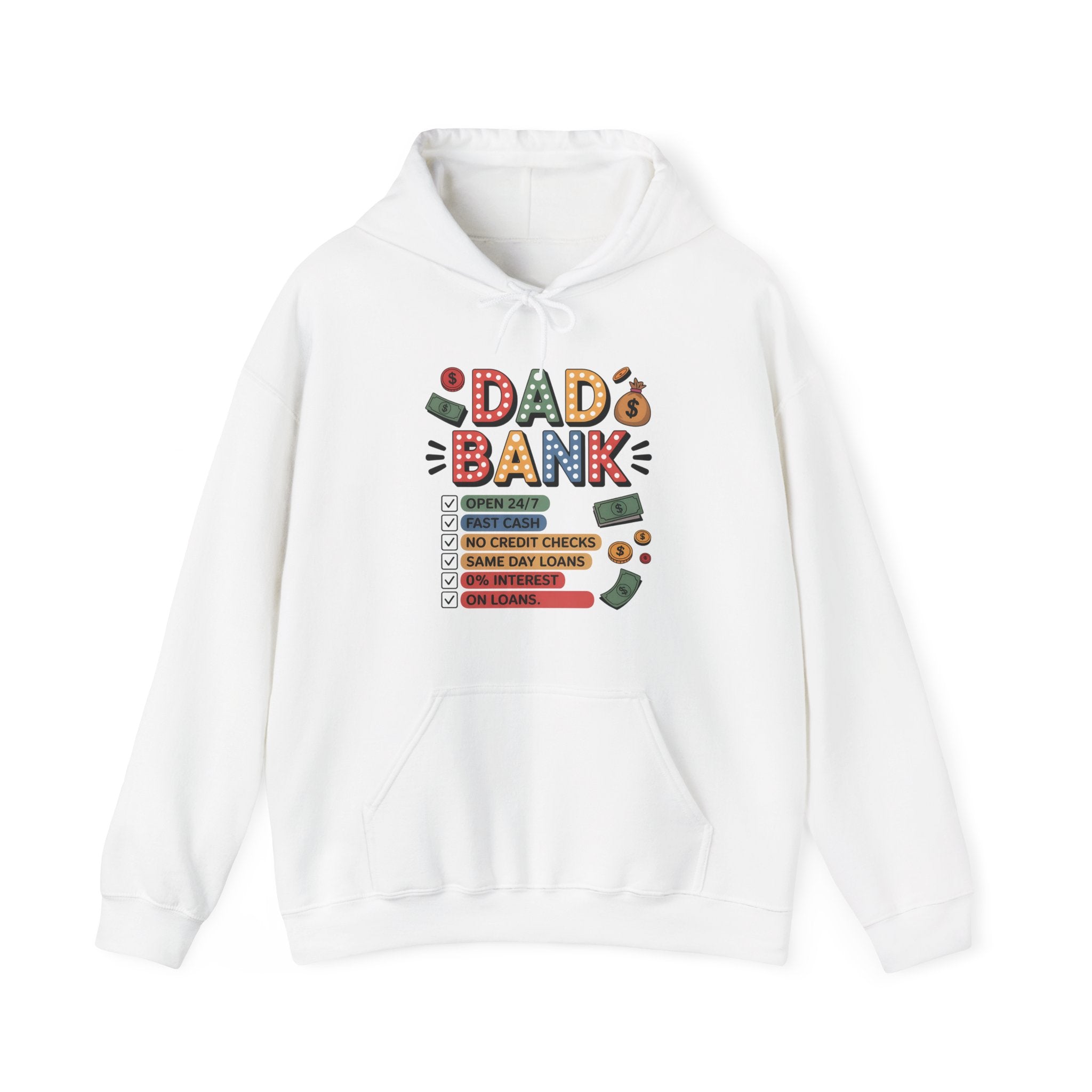 Dad Graphic Hoodie - Dad Bank | Hoodie by atgodanddesigns