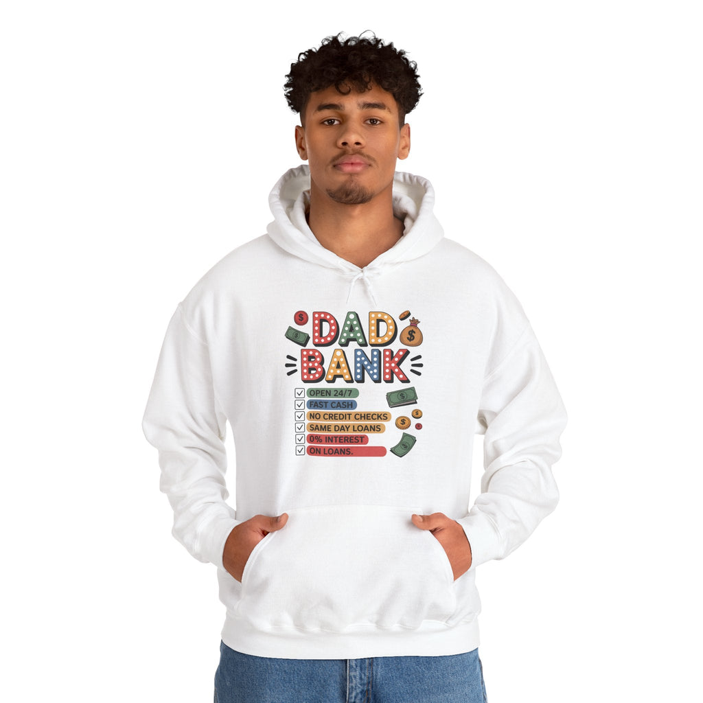 Dad Graphic Hoodie - Dad Bank | Hoodie by atgodanddesigns