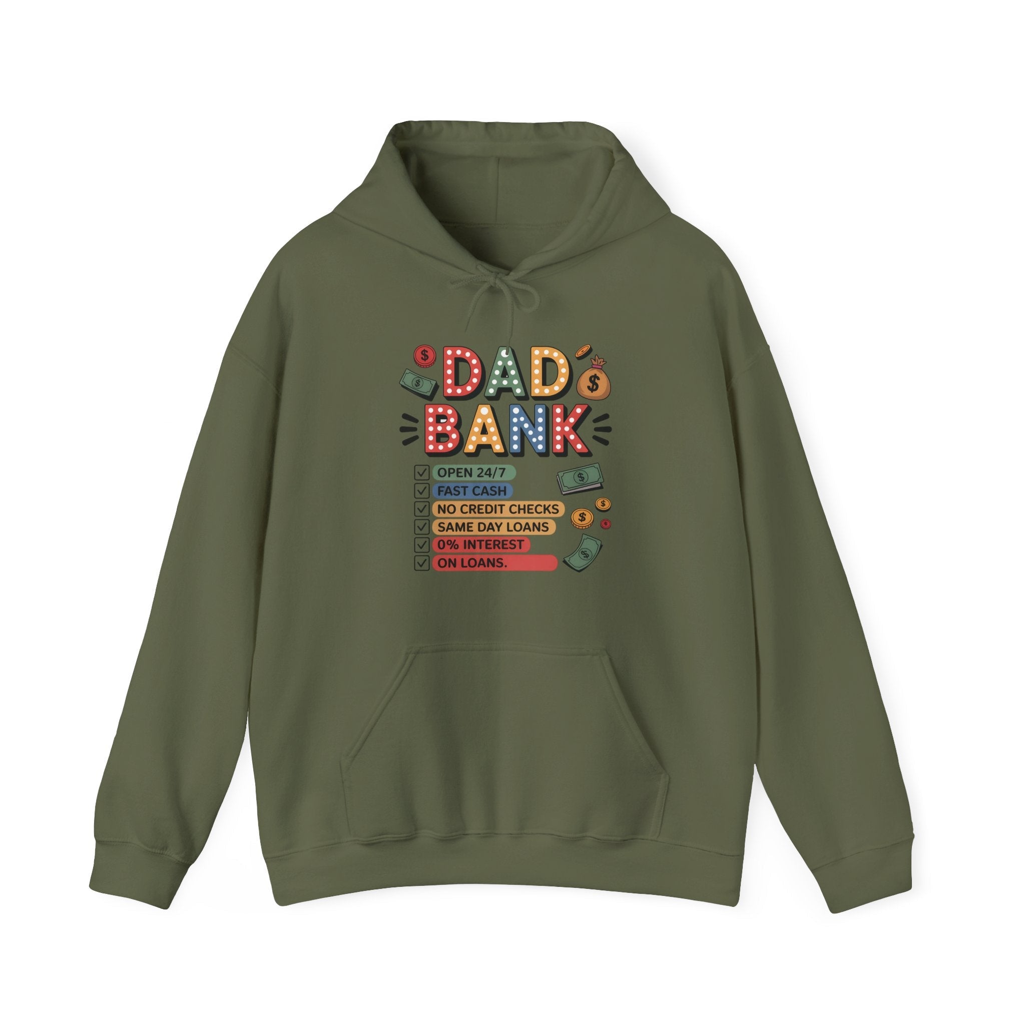 Dad Graphic Hoodie - Dad Bank | Hoodie by atgodanddesigns