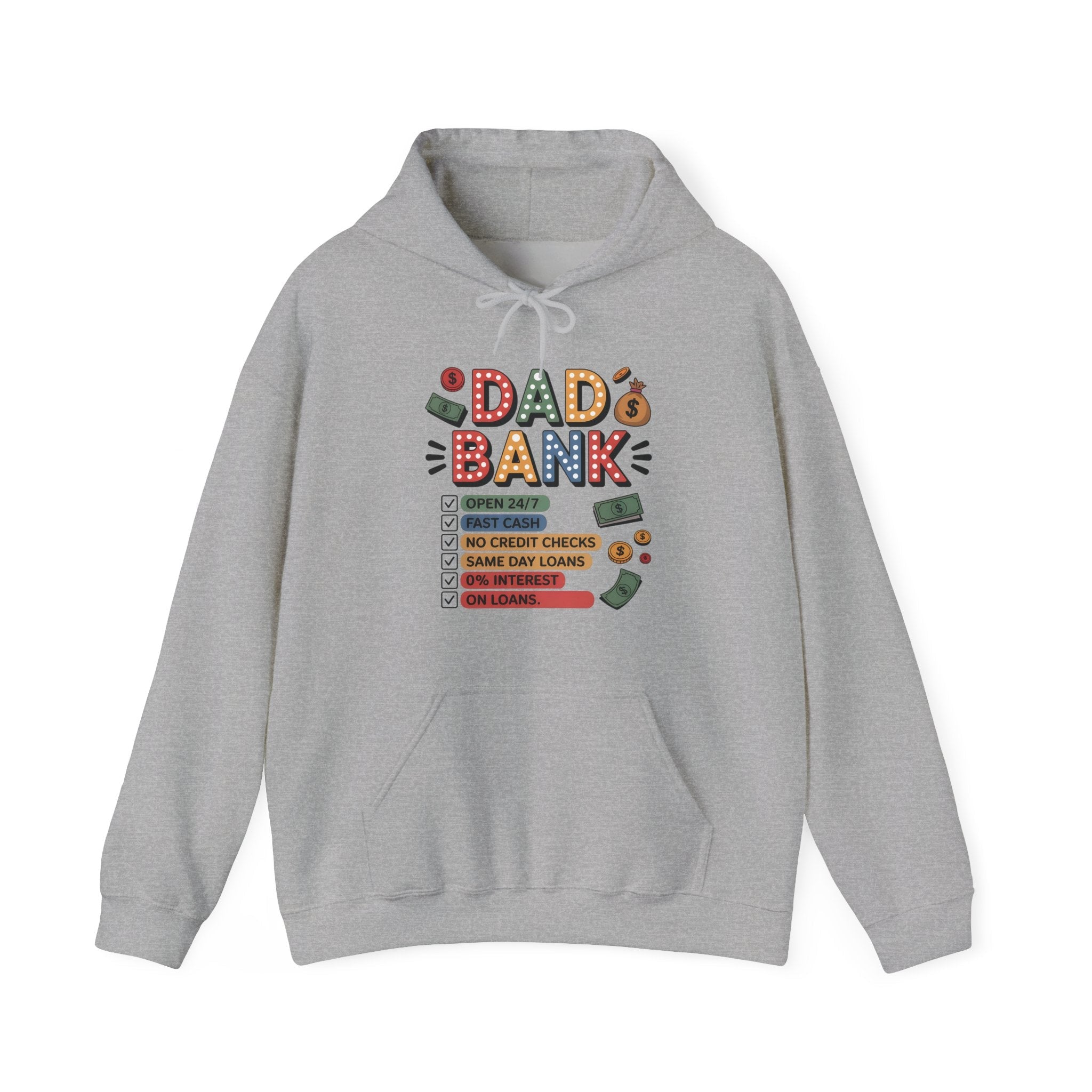 Dad Graphic Hoodie - Dad Bank | Hoodie by atgodanddesigns