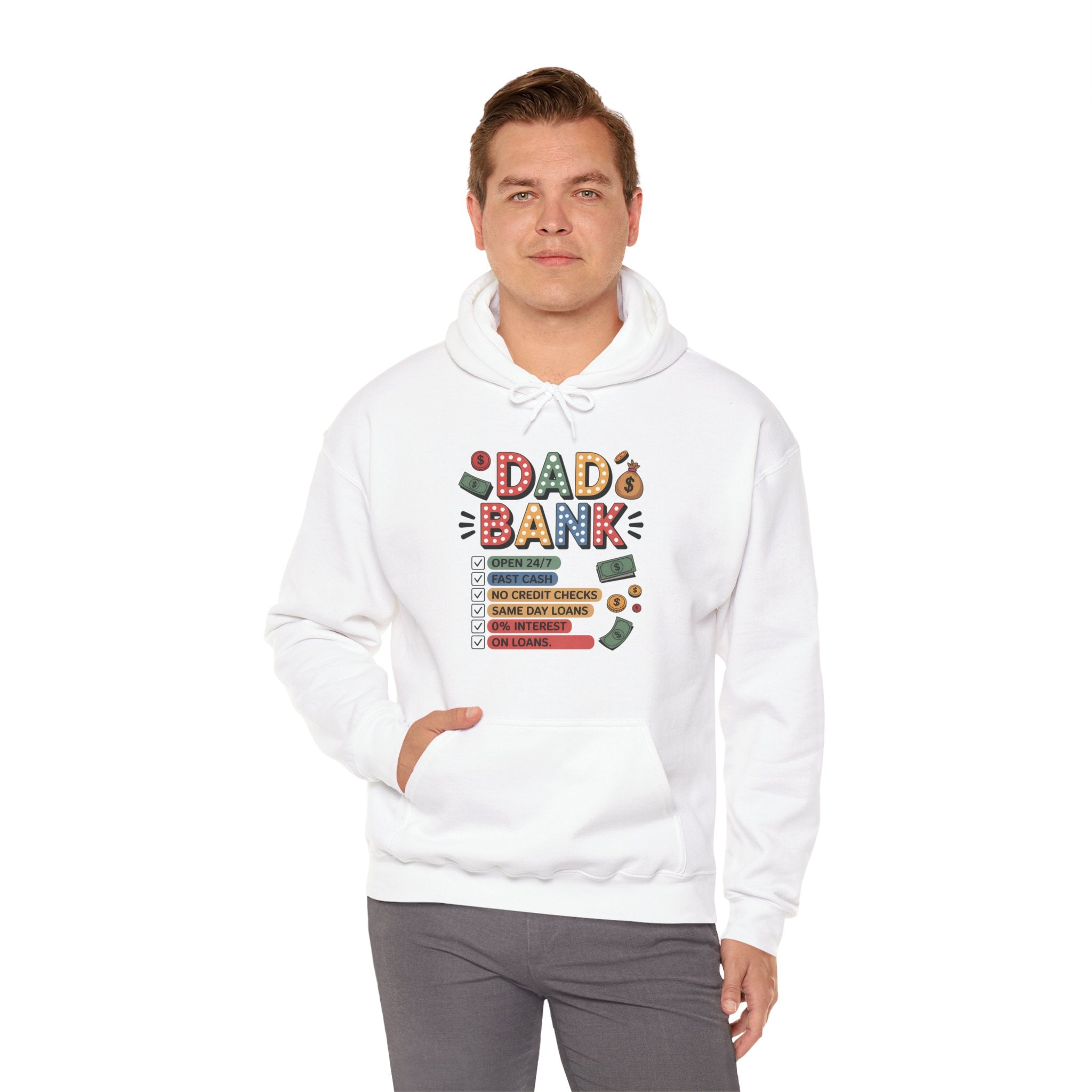 Dad Graphic Hoodie - Dad Bank | Hoodie by atgodanddesigns