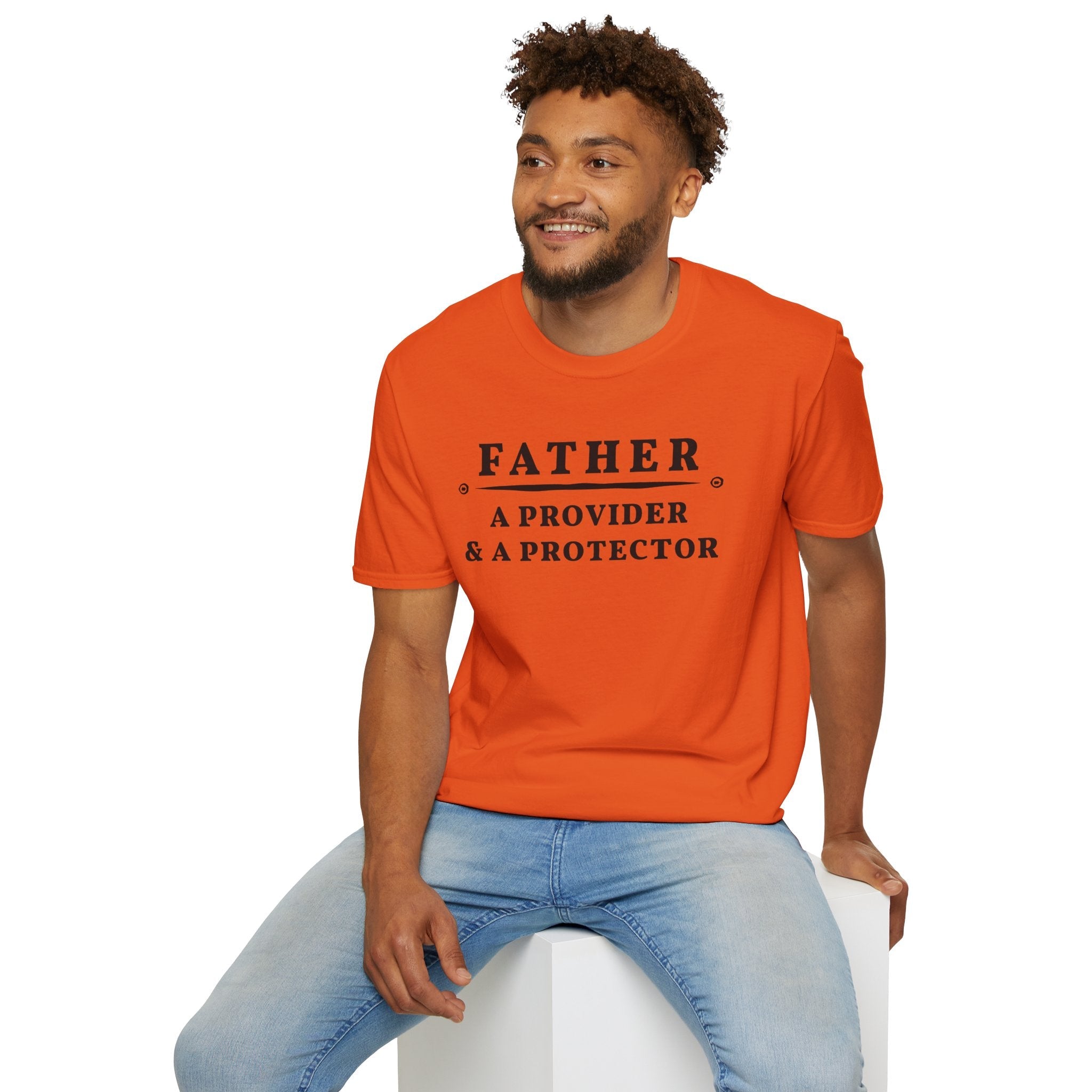 Dad Graphic T-Shirt - Father, Protector | T-Shirt by atgodanddesigns