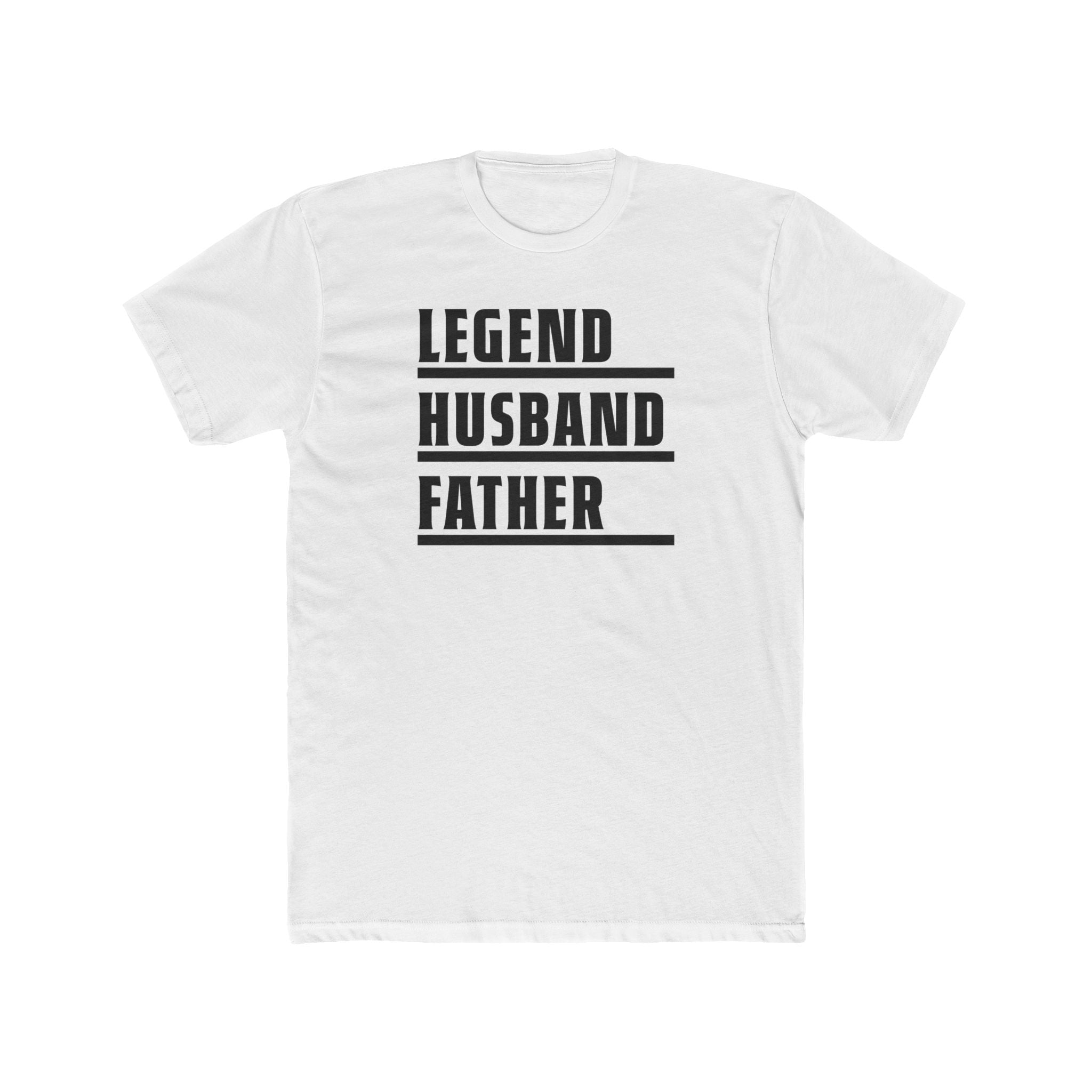 Dad Graphic T-Shirt - Legend, Husband, Father | T-Shirt by atgodanddesigns
