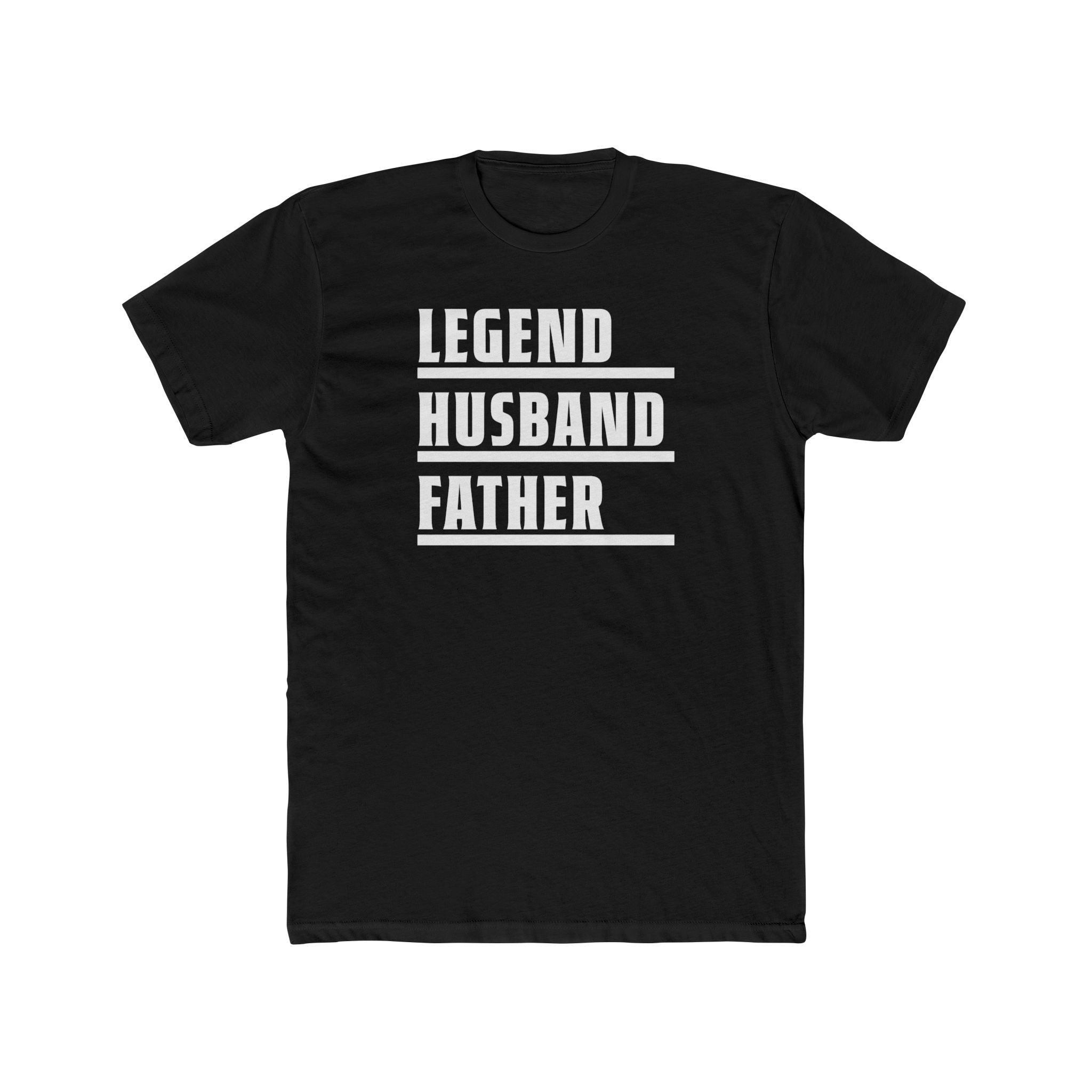 Dad Graphic T-Shirt - Legend, Husband, Father | T-Shirt by atgodanddesigns