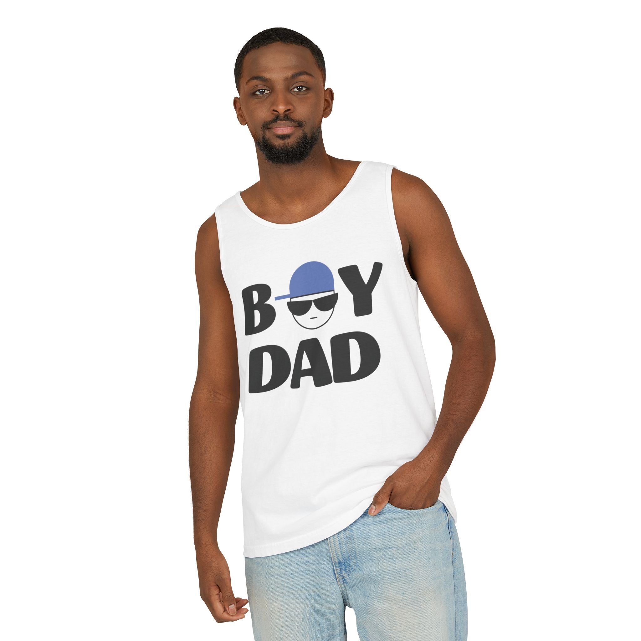 Dad Graphic Tank Top - Boy Dad | Tank Top by atgodanddesigns