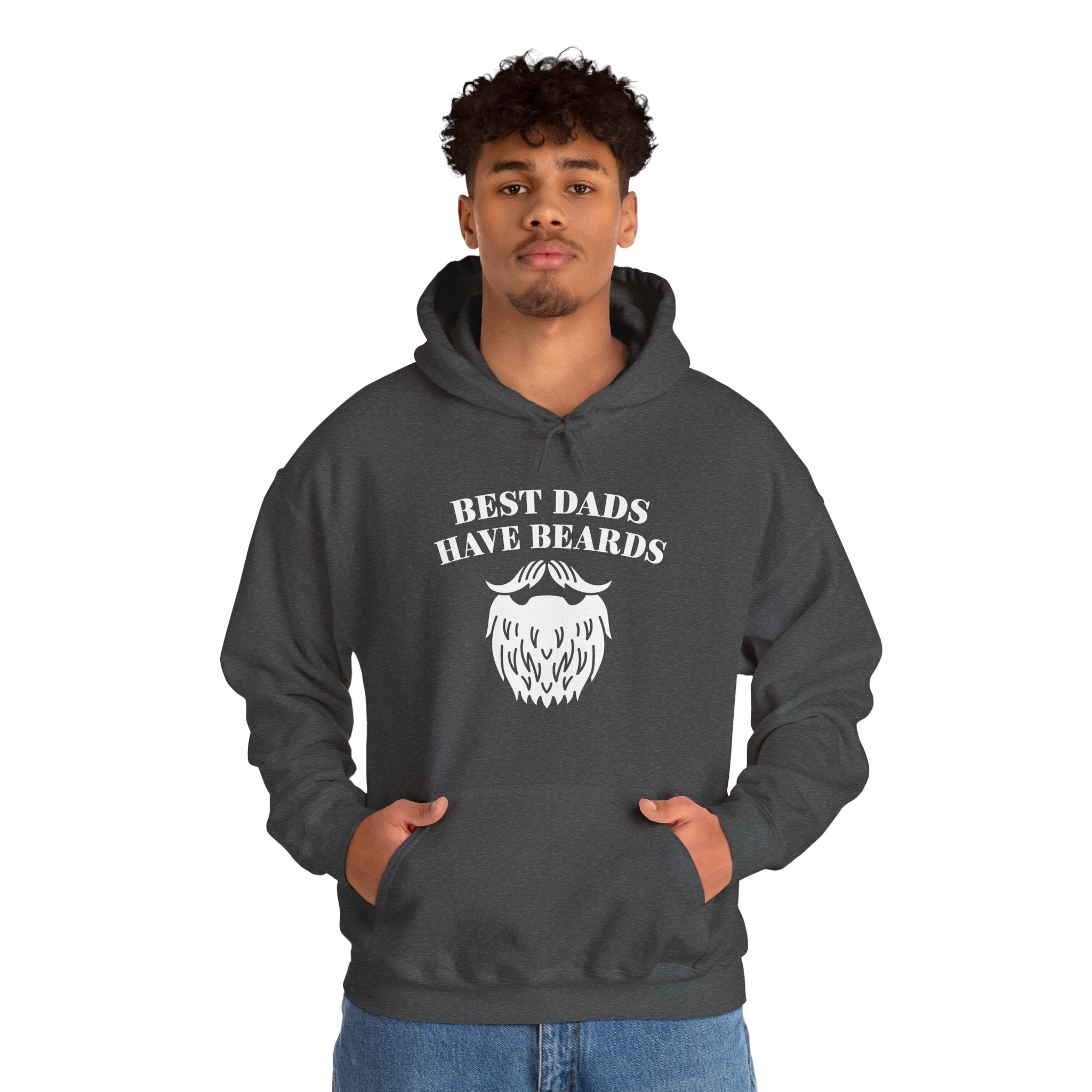 Dad Hooded Sweatshirt - Best Dads Have Beards | Hoodie by atgodanddesigns
