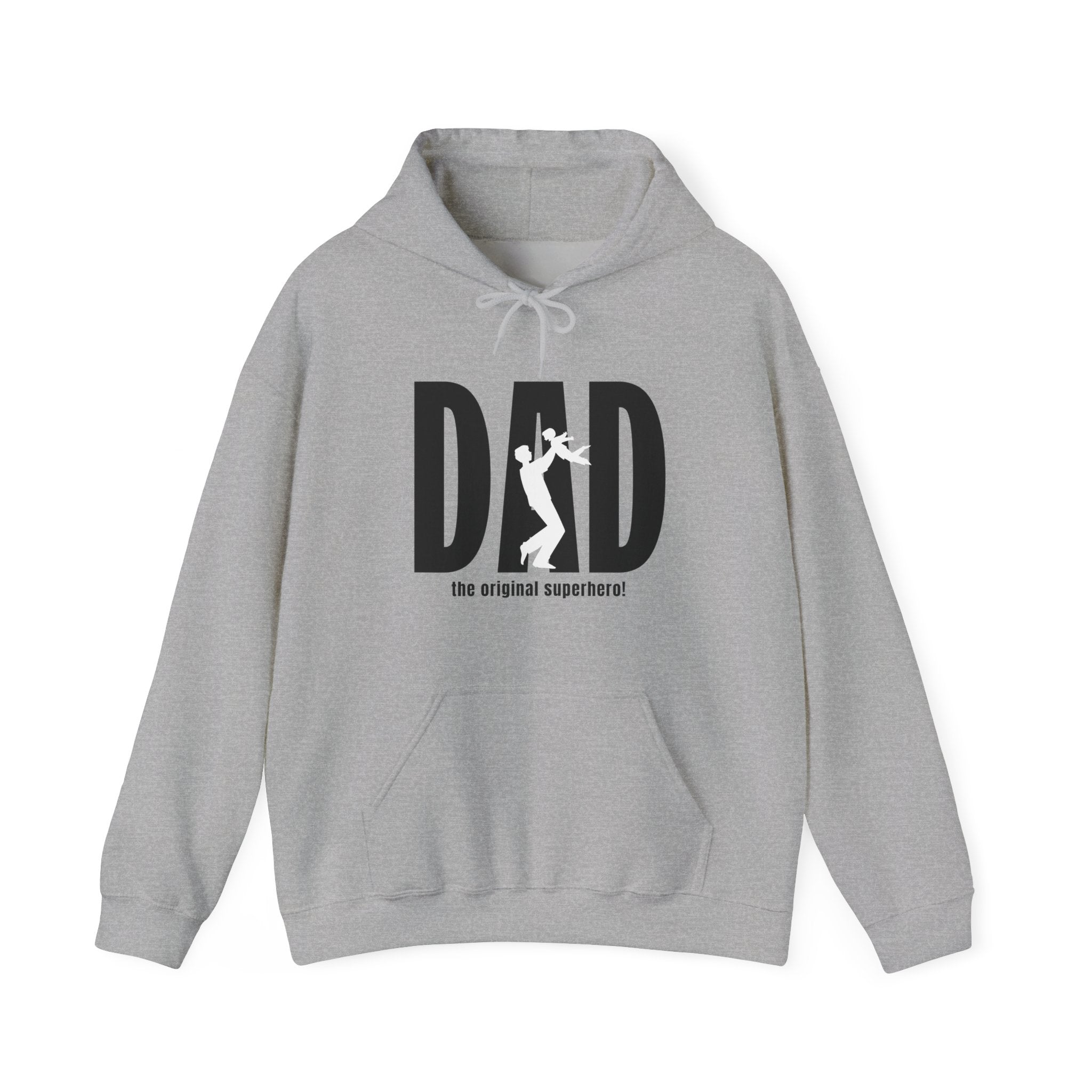 Dad Hooded Sweatshirt - Dad The Original Superhero | Hoodie by atgodanddesigns
