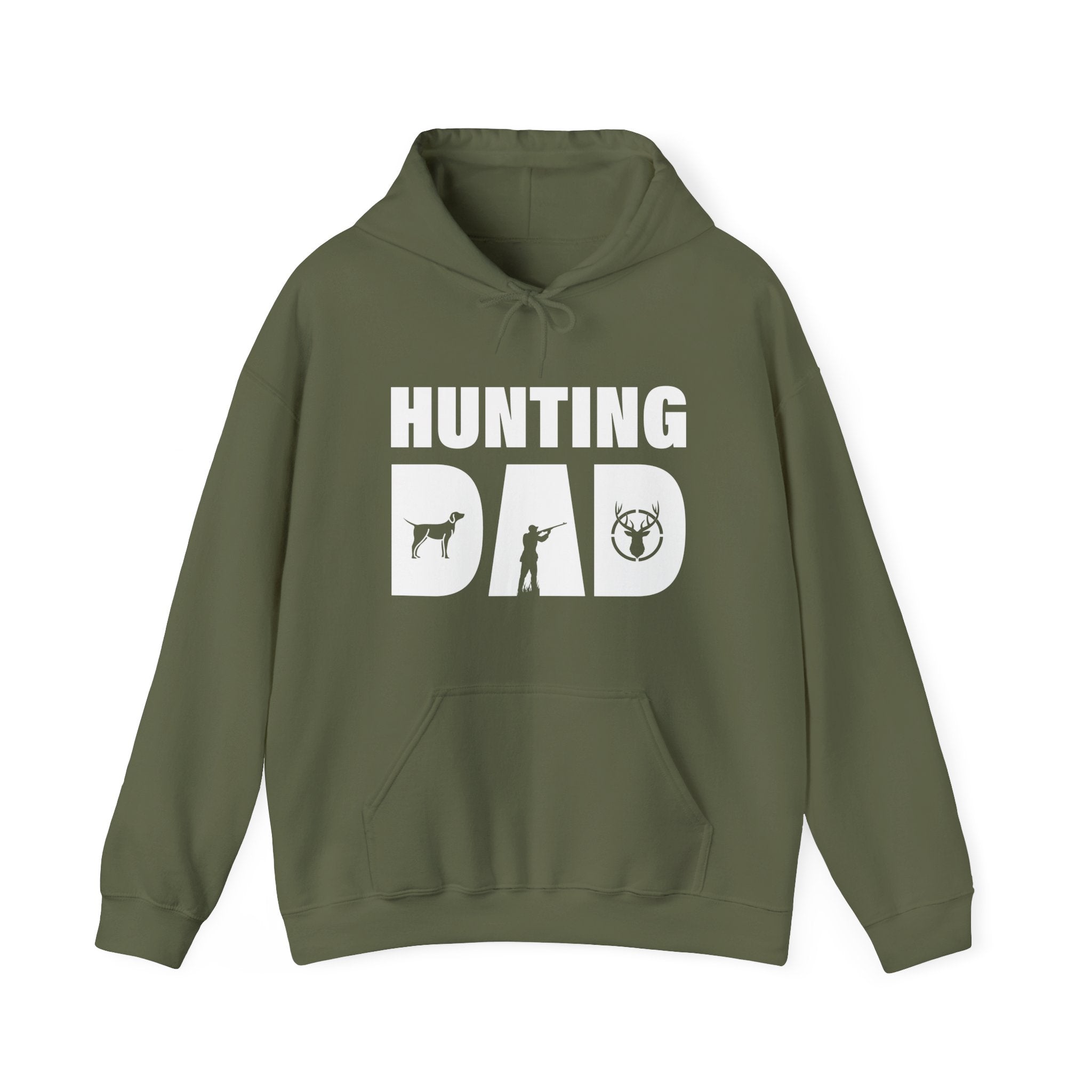 Dad Hooded Sweatshirt - Hunting Dad | Hoodie by atgodanddesigns