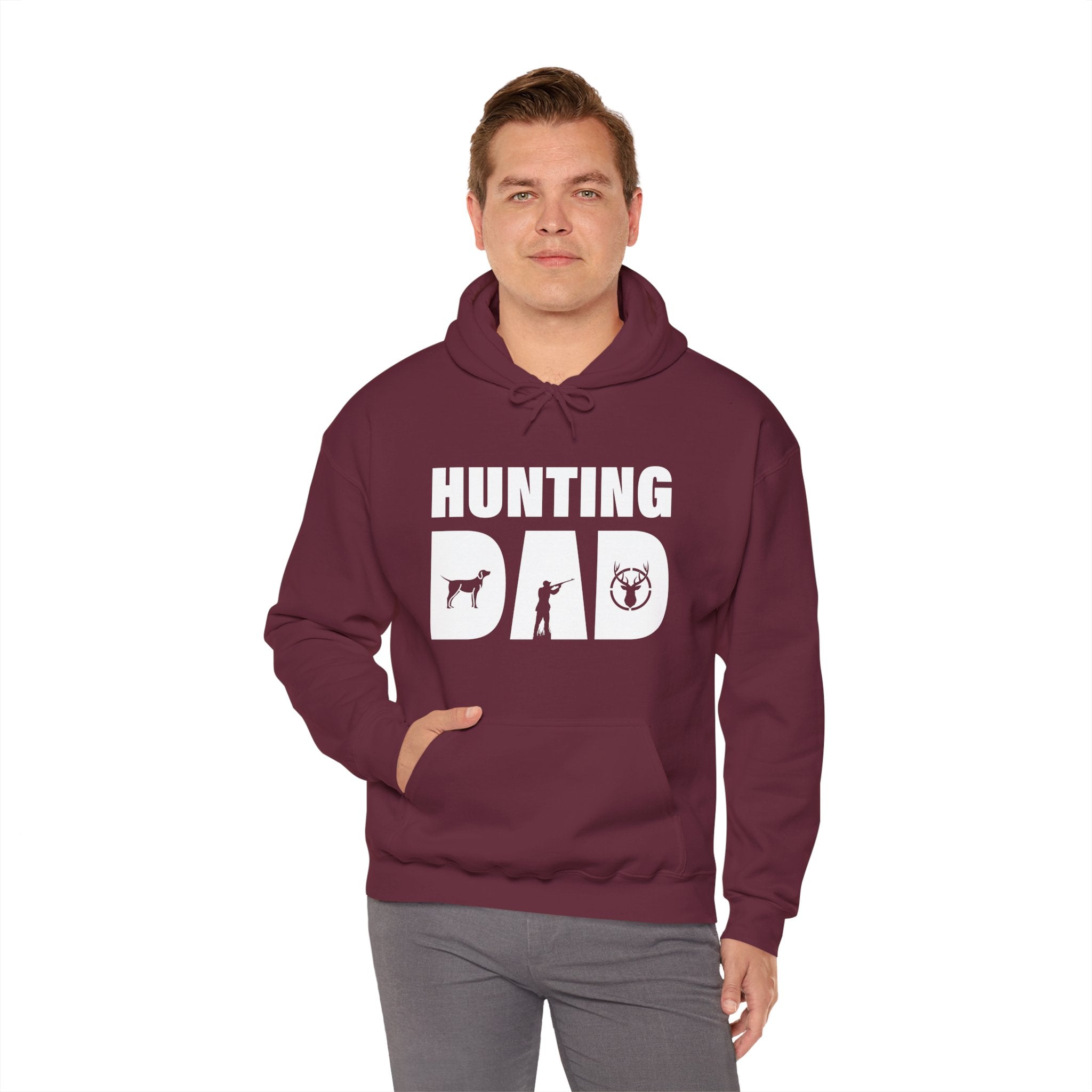Dad Hooded Sweatshirt - Hunting Dad | Hoodie by atgodanddesigns