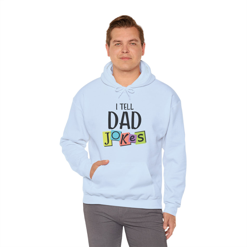Dad Hooded Sweatshirt - I Tell Dad Jokes | Hoodie by atgodanddesigns