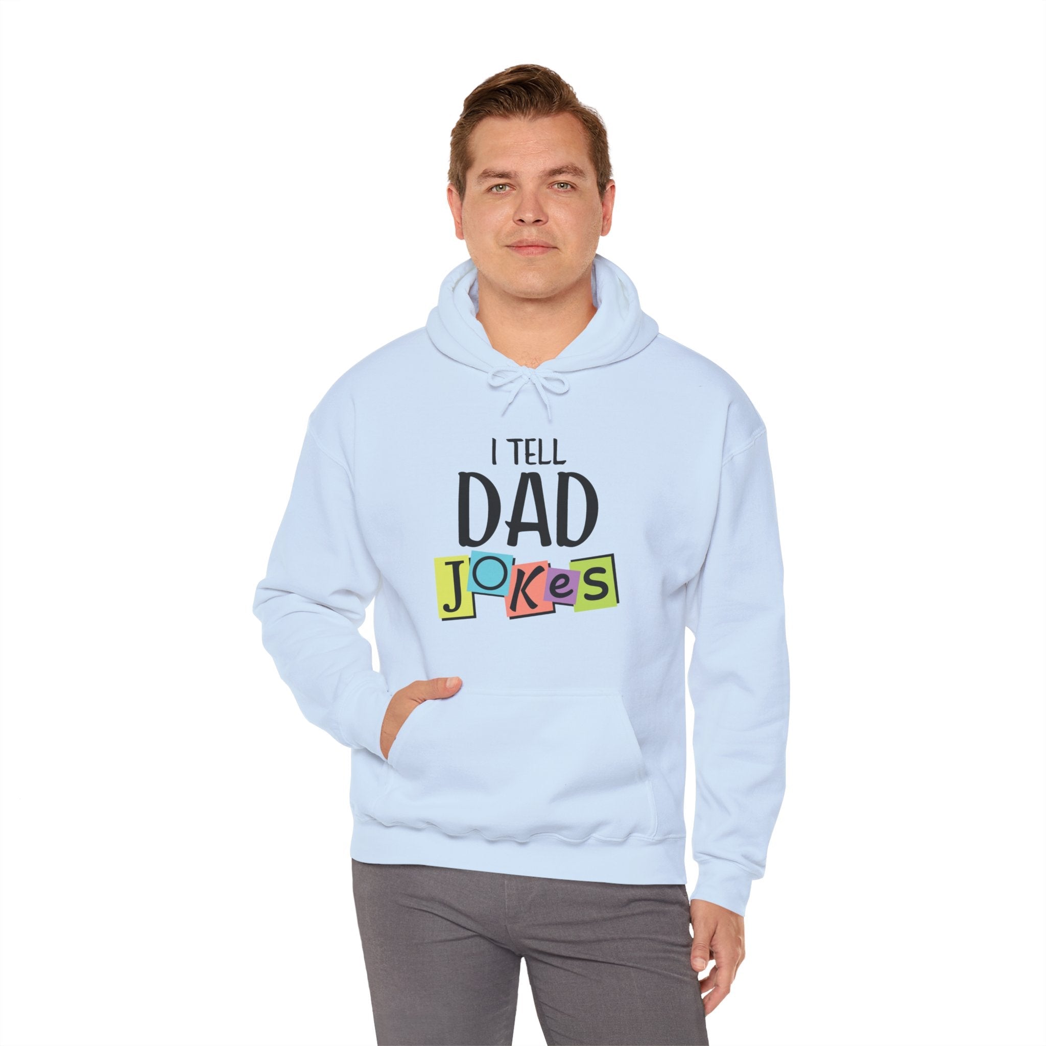 Dad Hooded Sweatshirt - I Tell Dad Jokes | Hoodie by atgodanddesigns