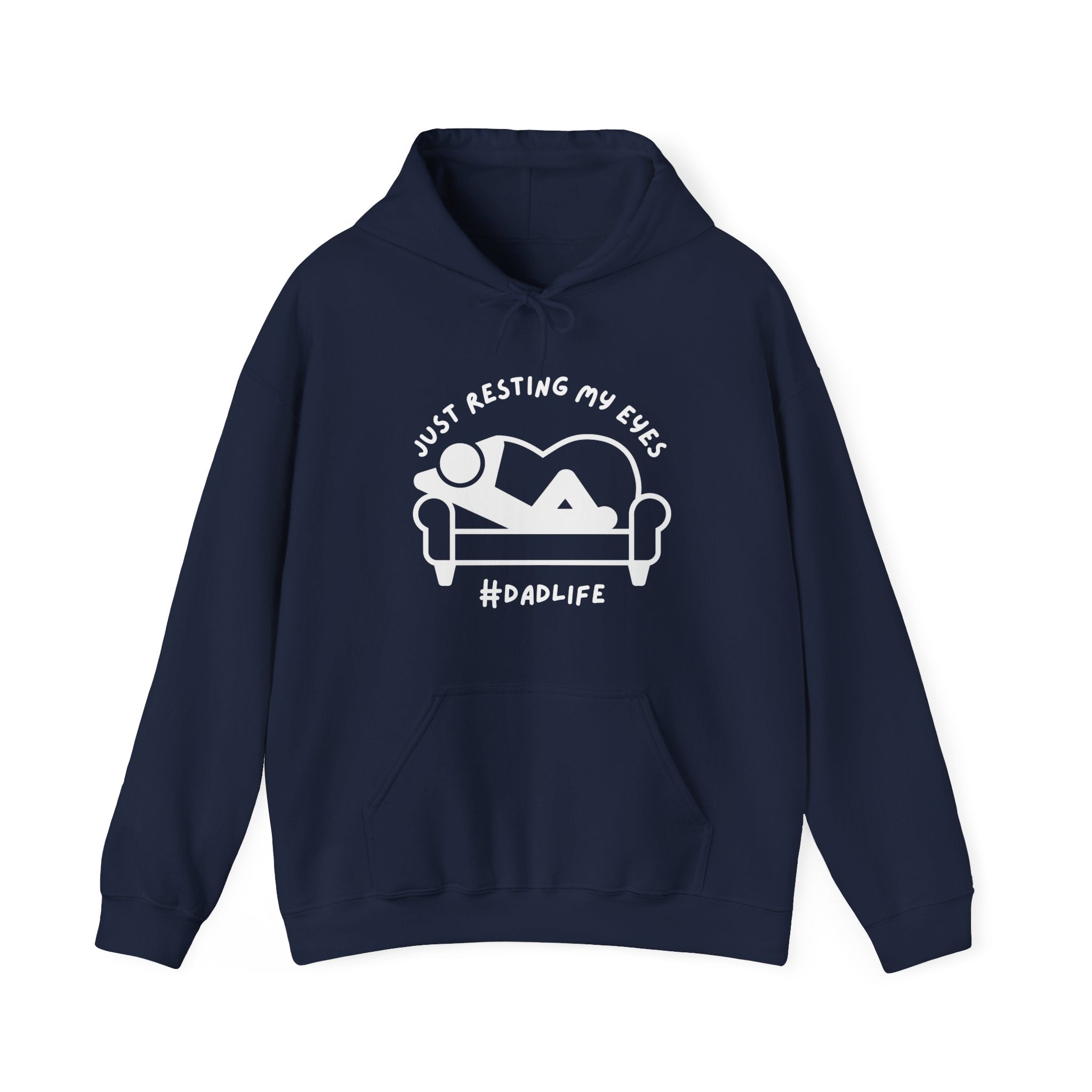 Dad Hooded Sweatshirt - Just Resting My Eyes Dad Life | Hoodie by atgodanddesigns