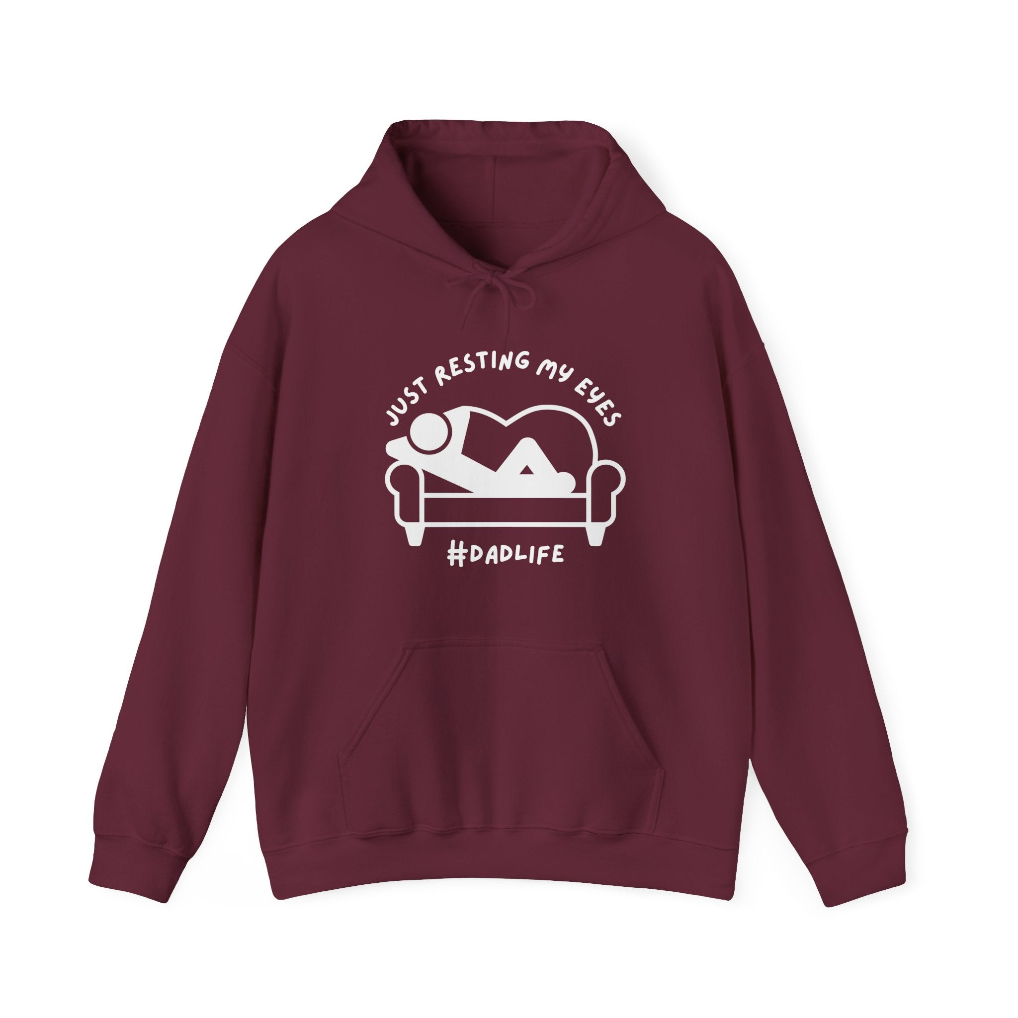 Dad Hooded Sweatshirt - Just Resting My Eyes Dad Life | Hoodie by atgodanddesigns