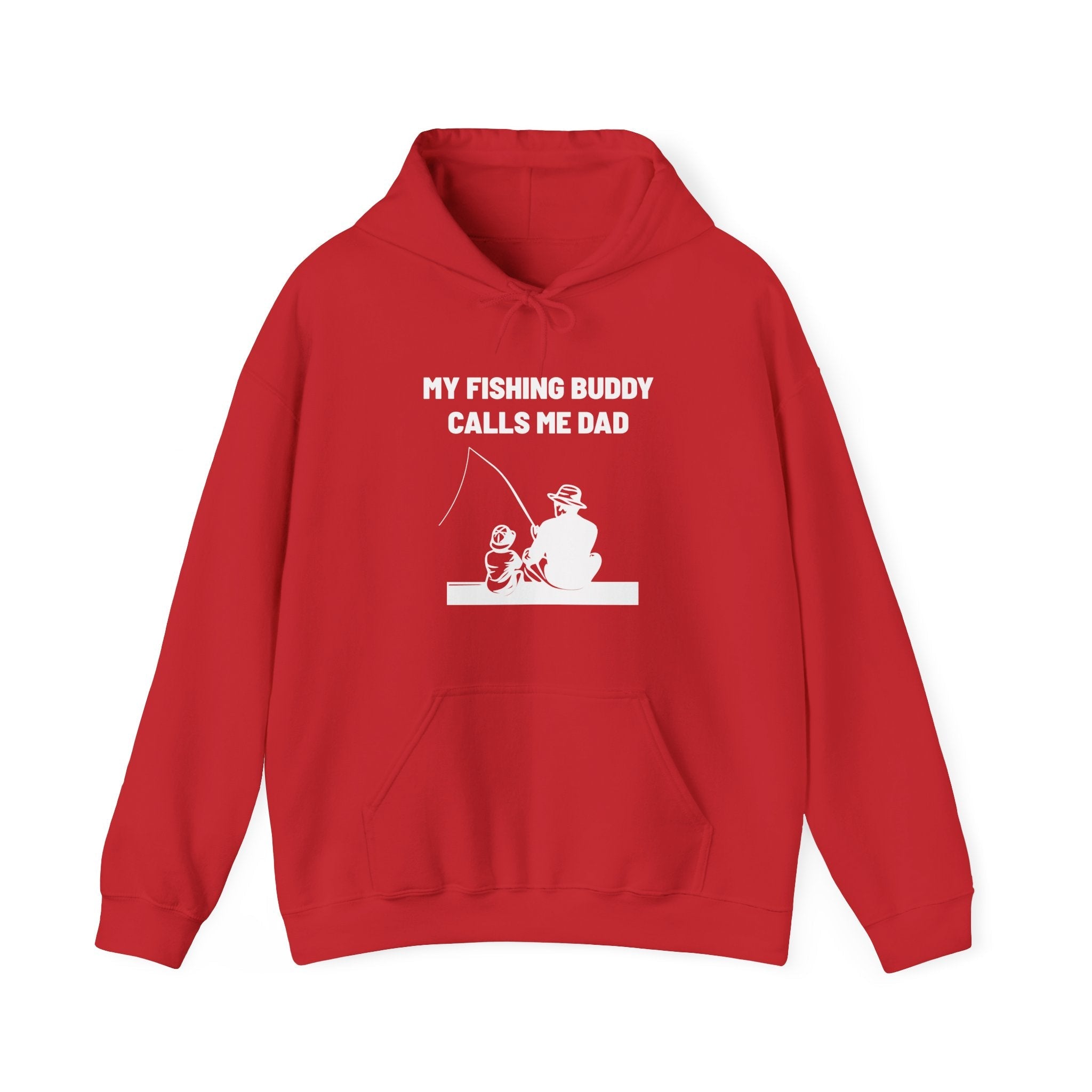 Dad Hooded Sweatshirt - My Fishing Buddy Calls Me Dad | Hoodie by atgodanddesigns