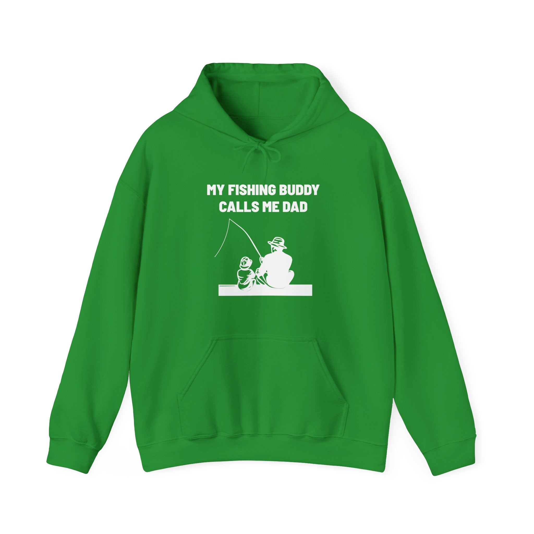 Dad Hooded Sweatshirt - My Fishing Buddy Calls Me Dad | Hoodie by atgodanddesigns