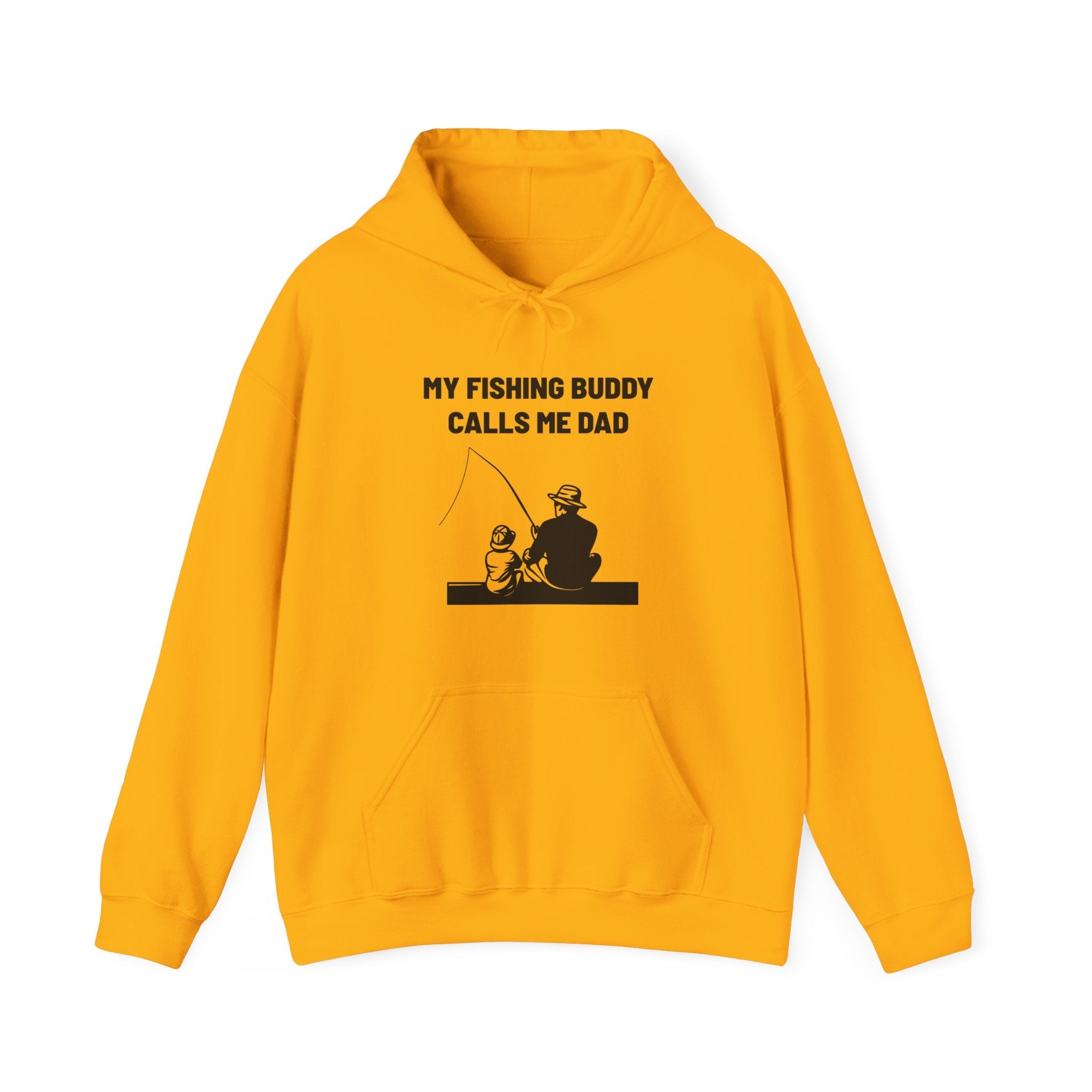 Dad Hooded Sweatshirt - My Fishing Buddy Calls Me Dad | Hoodie by atgodanddesigns