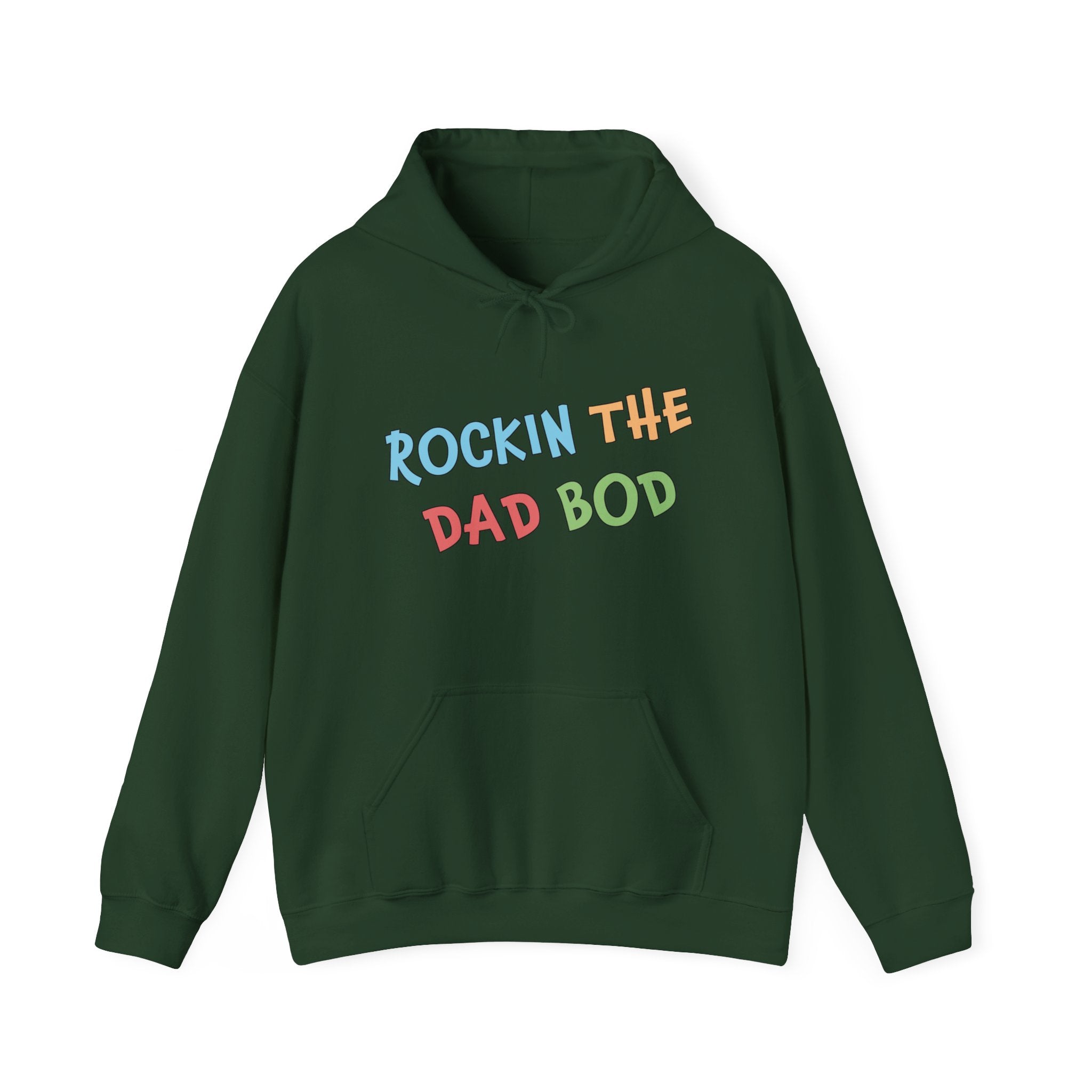 Dad Hooded Sweatshirt - Rockin The Dad Bod | Hoodie by atgodanddesigns