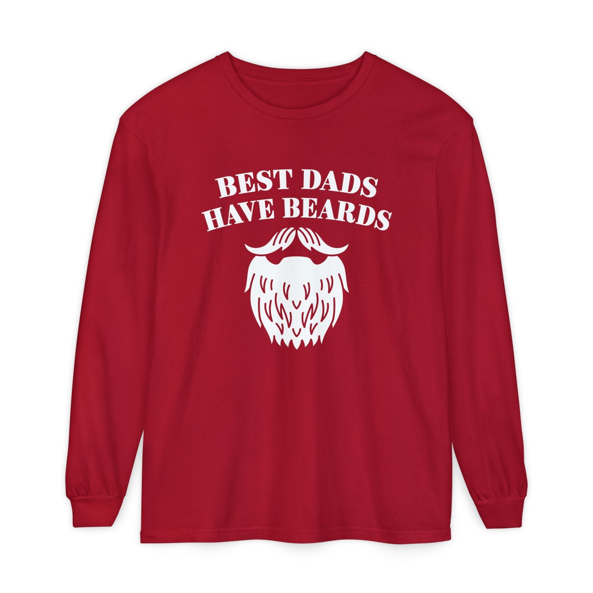 Dad Long Sleeve - Best Dads Have Beards | Long - sleeve by atgodanddesigns