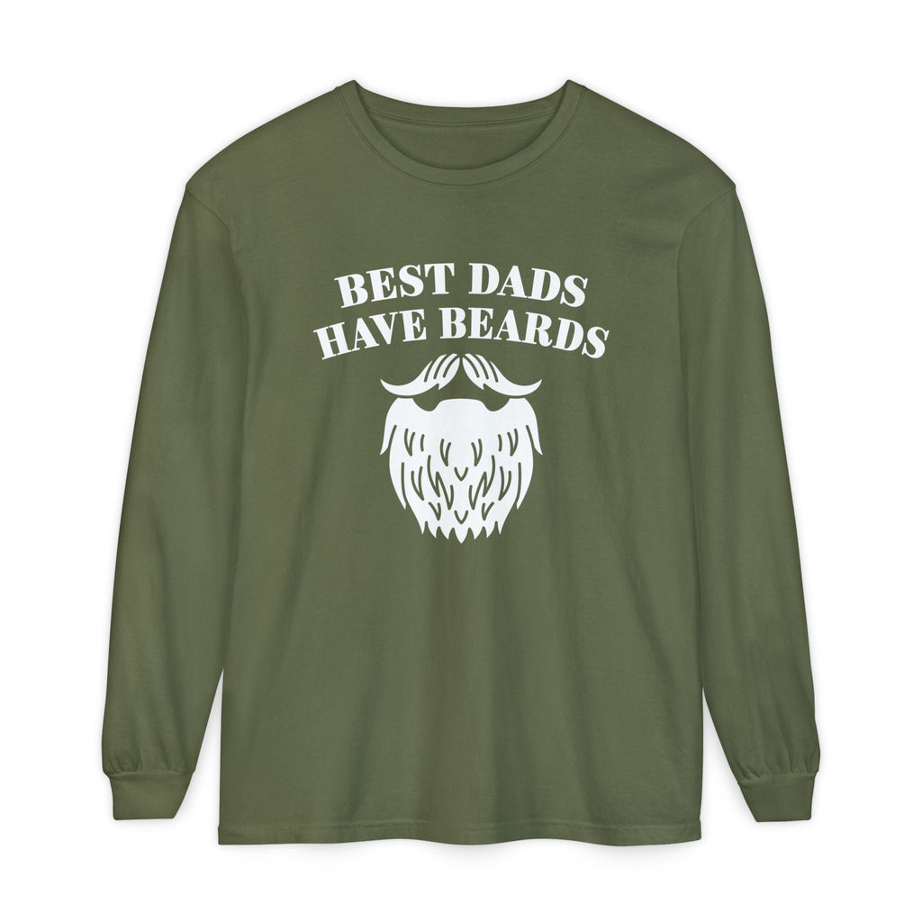 Dad Long Sleeve - Best Dads Have Beards | Long - sleeve by atgodanddesigns