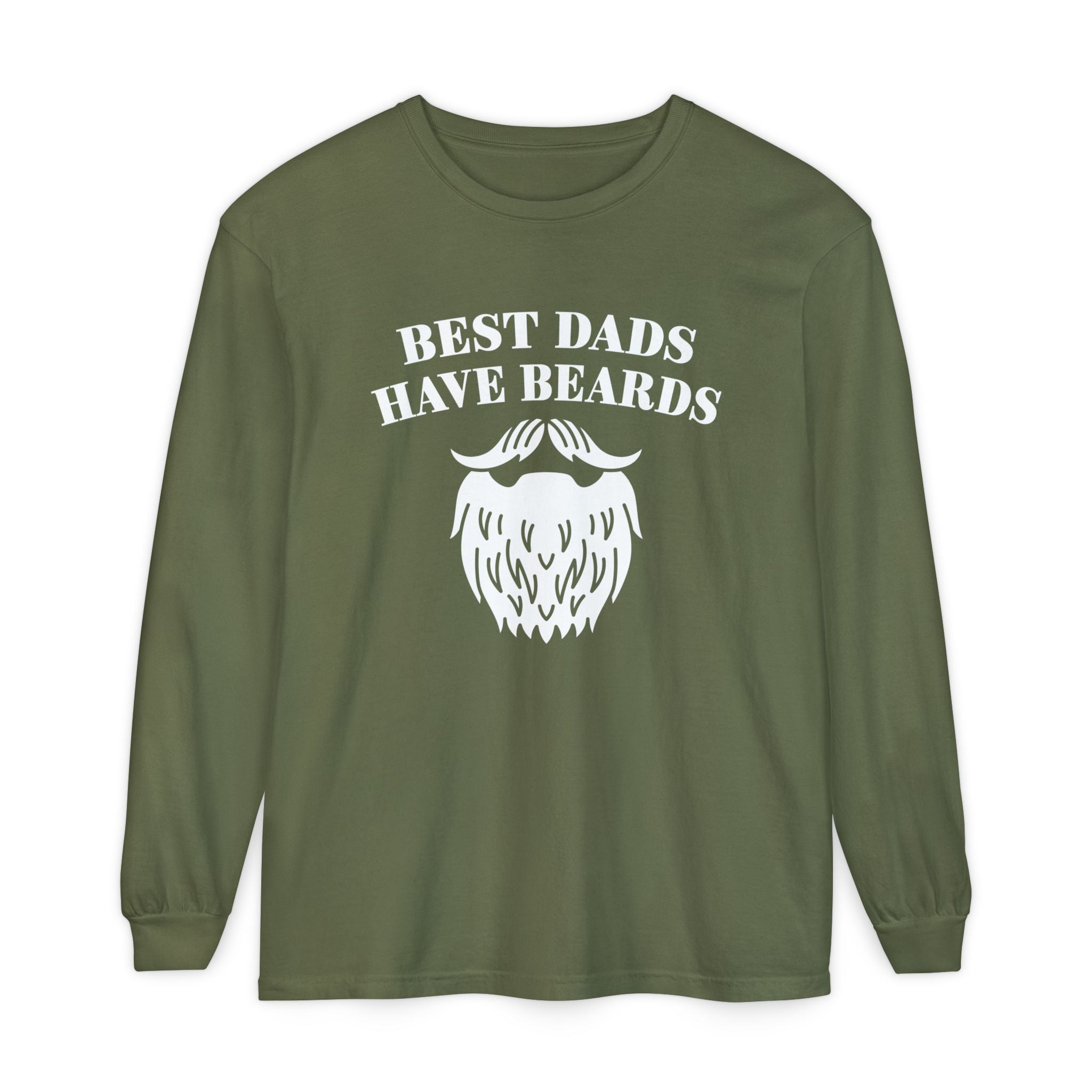 Dad Long Sleeve - Best Dads Have Beards | Long - sleeve by atgodanddesigns