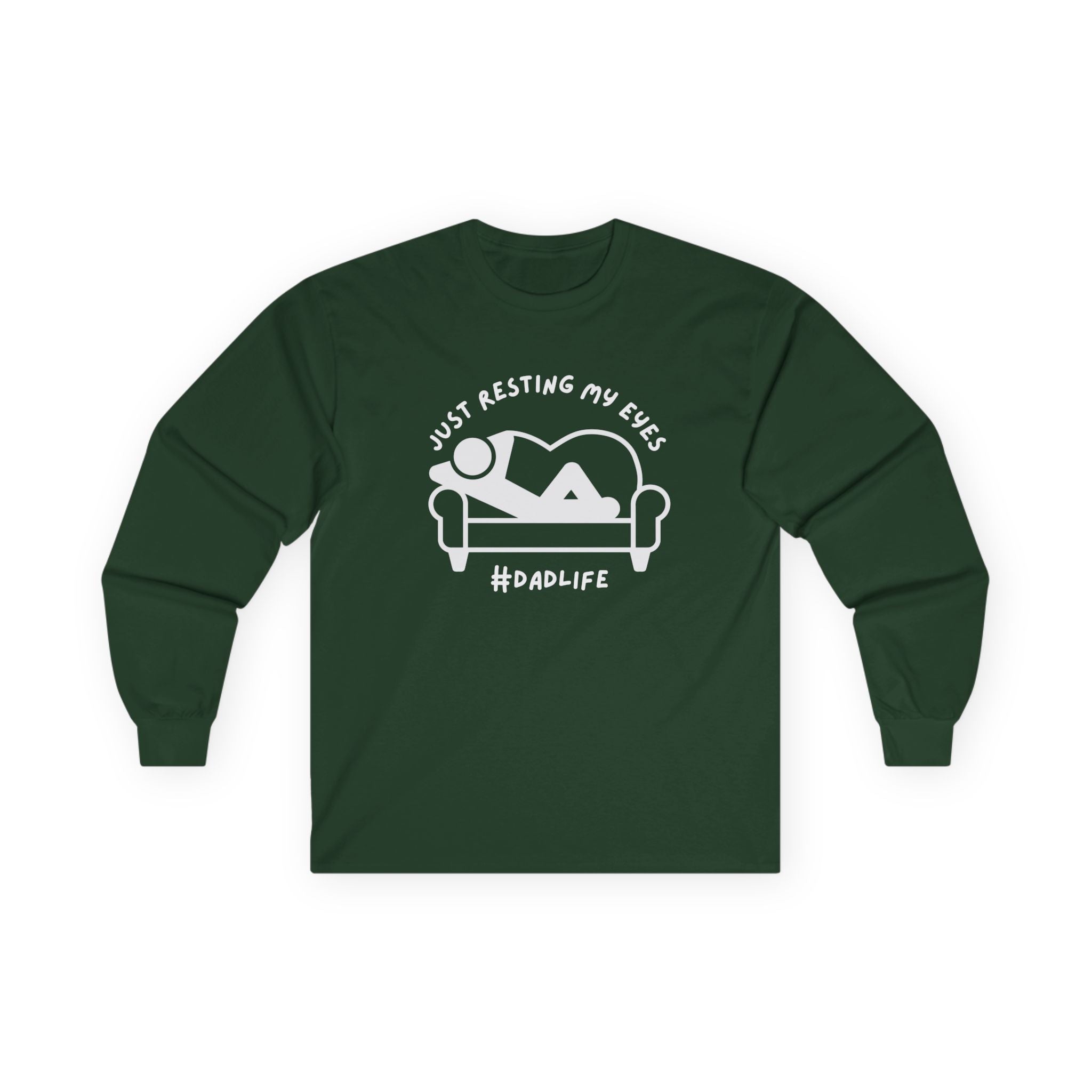 Dad Long Sleeve - Just Resting My Eyes Dad Life | Long - sleeve by atgodanddesigns