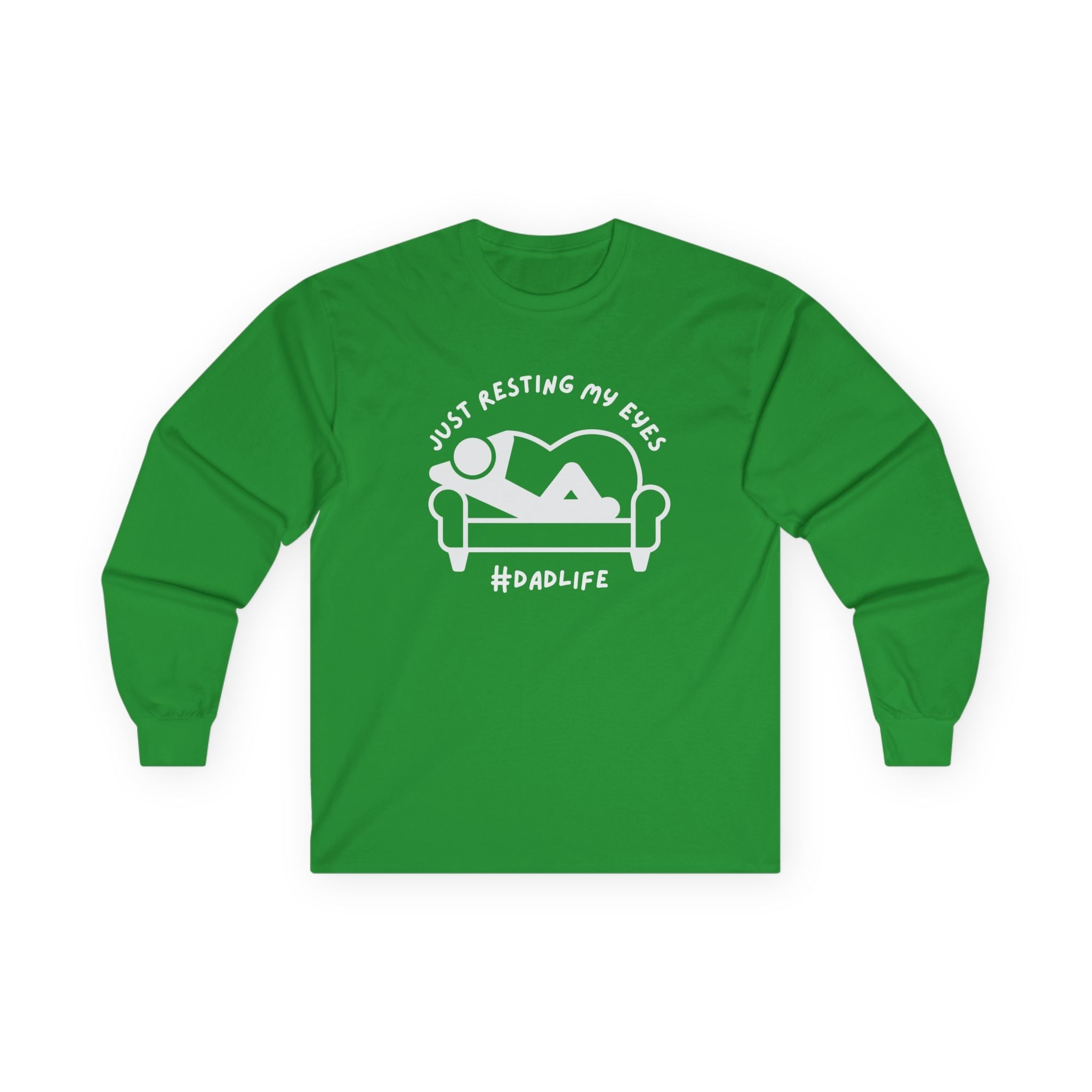 Dad Long Sleeve - Just Resting My Eyes Dad Life | Long - sleeve by atgodanddesigns