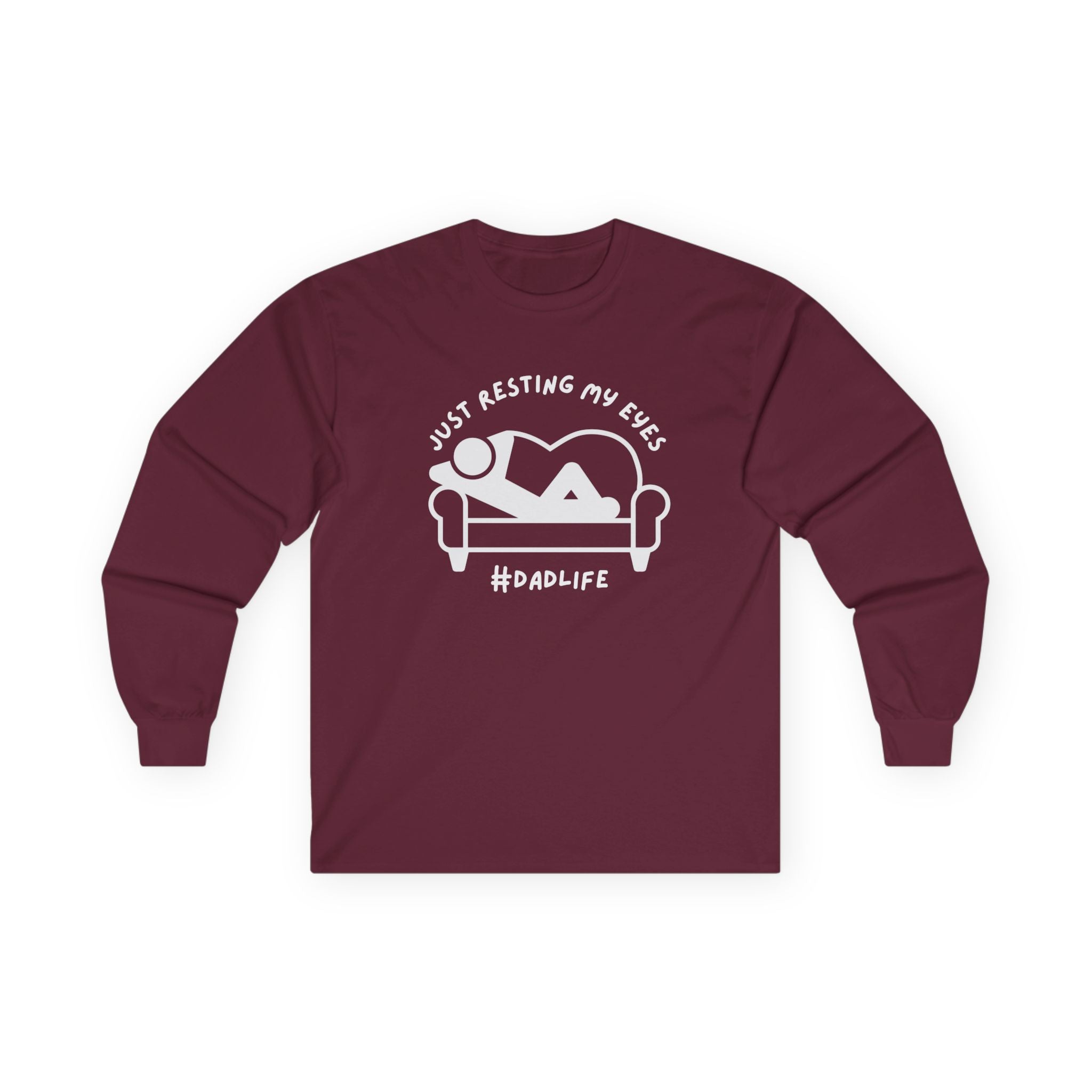 Dad Long Sleeve - Just Resting My Eyes Dad Life | Long - sleeve by atgodanddesigns