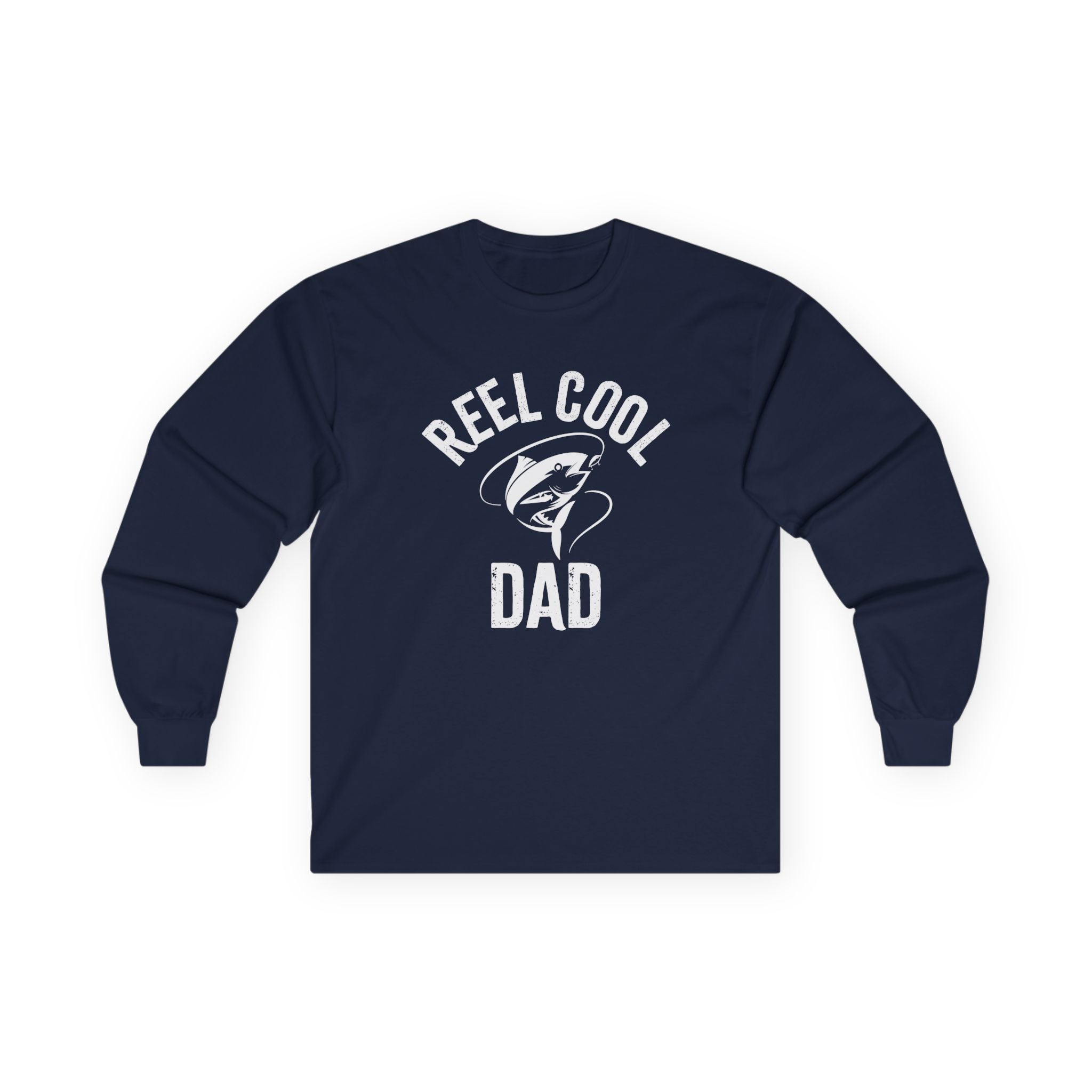 Dad Long Sleeve - Reel Cool Dad | Long - sleeve by atgodanddesigns