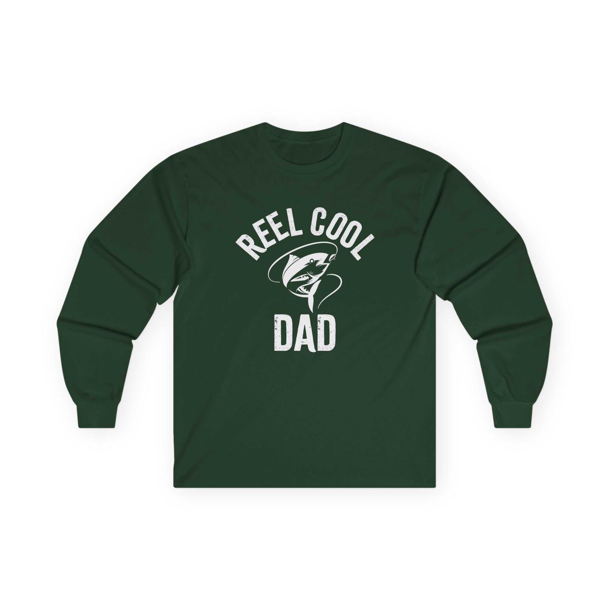 Dad Long Sleeve - Reel Cool Dad | Long - sleeve by atgodanddesigns