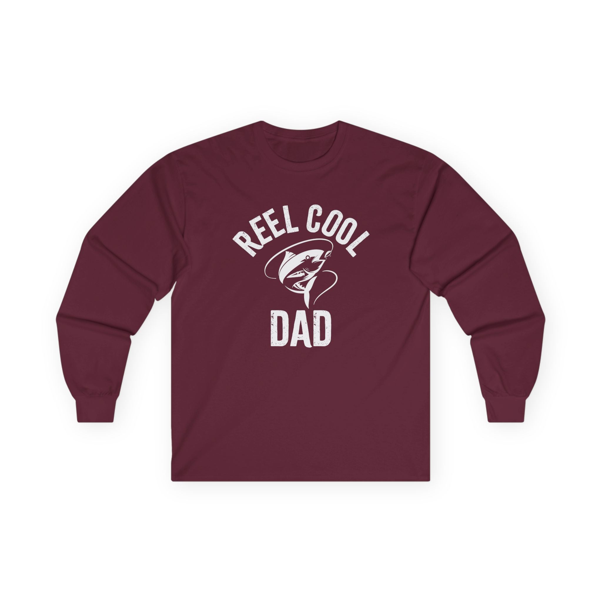 Dad Long Sleeve - Reel Cool Dad | Long - sleeve by atgodanddesigns