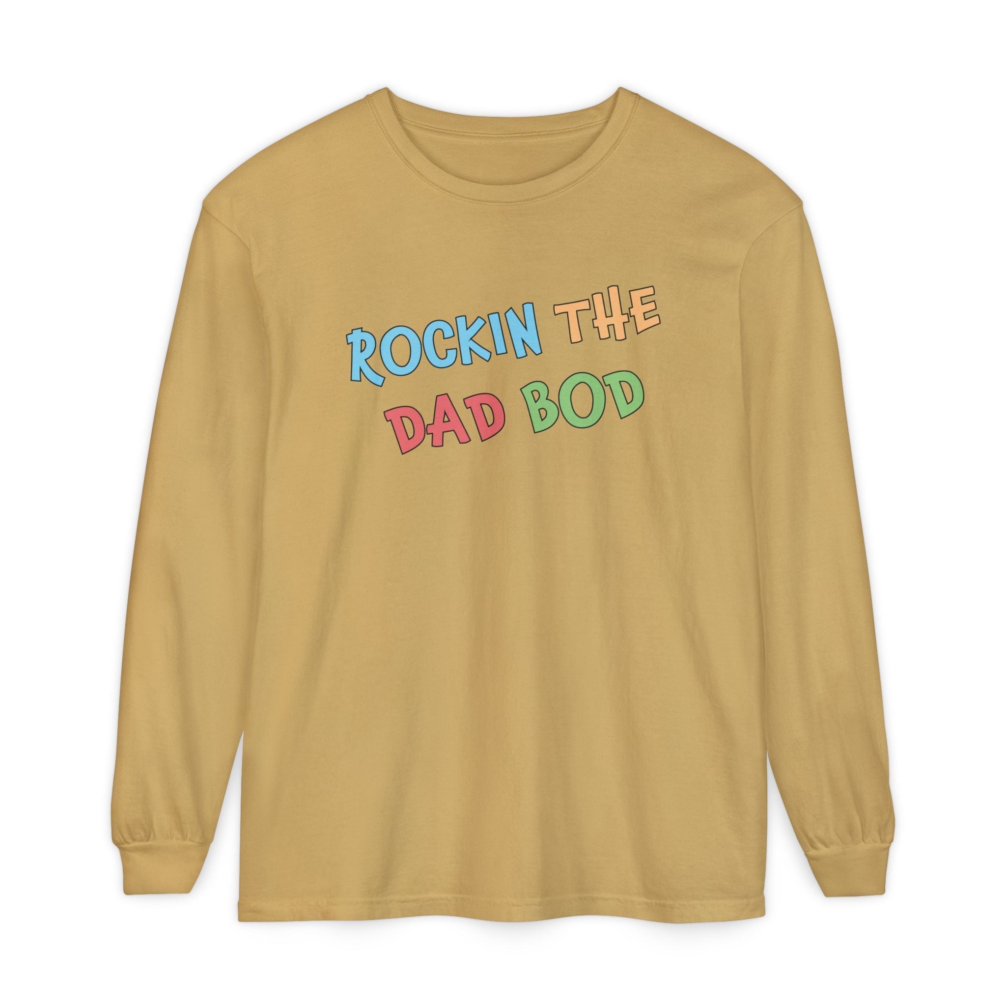 Dad Long Sleeve - Rockin The Dad Bod | Long - sleeve by atgodanddesigns