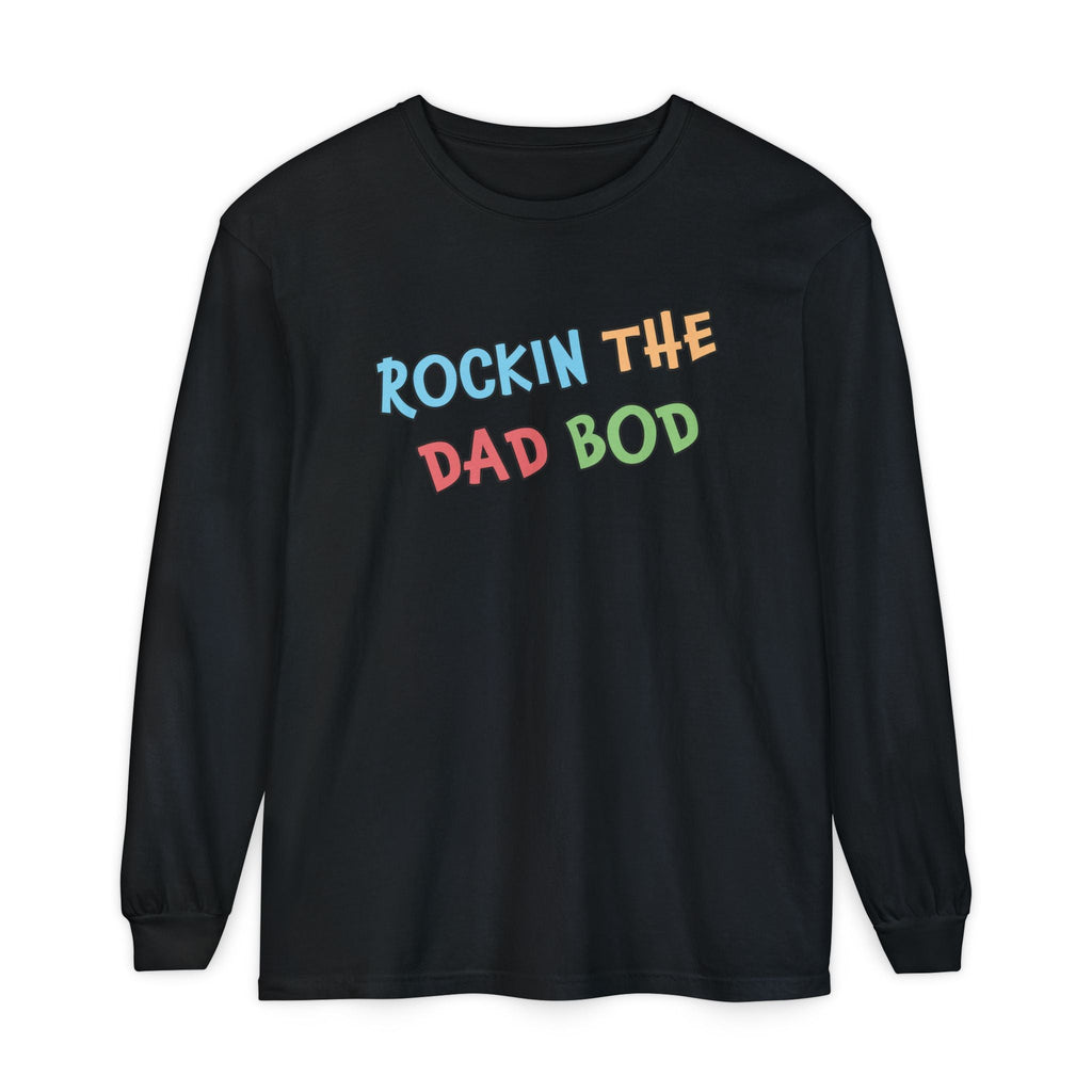 Dad Long Sleeve - Rockin The Dad Bod | Long - sleeve by atgodanddesigns